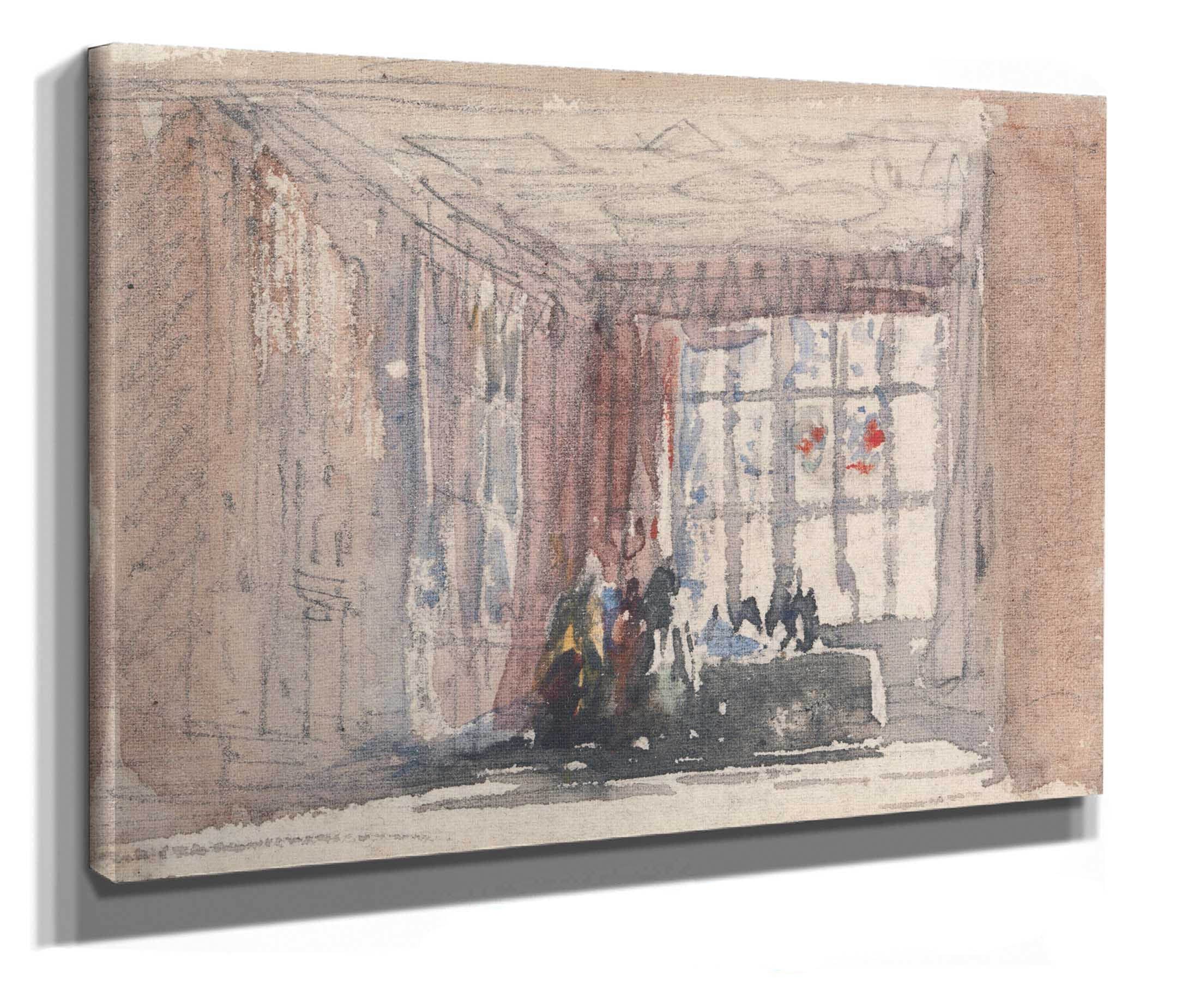 A Tudor Room With Figures Mid To Late S by David Cox - Image 2