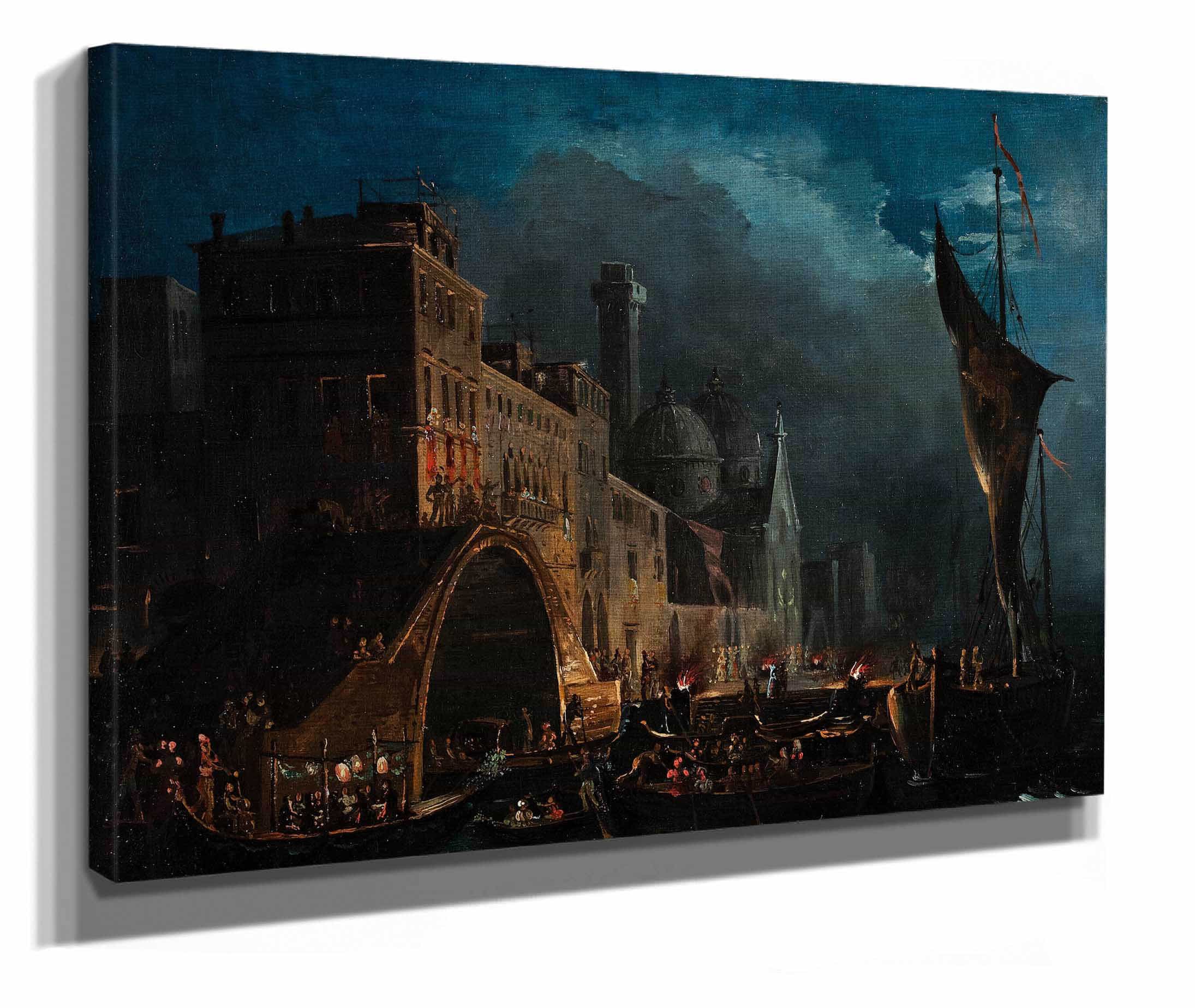 A Venetian Gala Night by Ippolito Caffi - Image 2