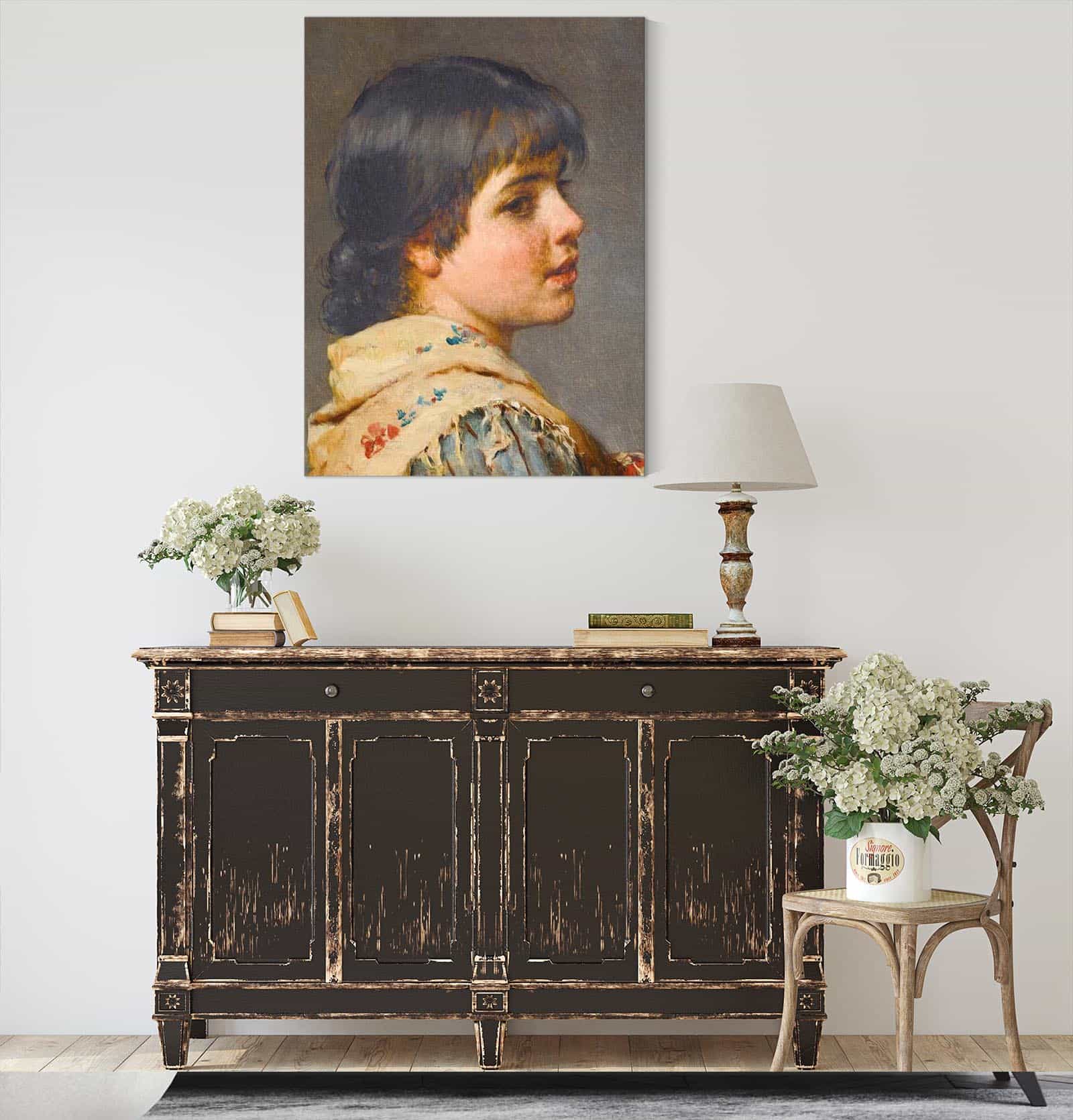 A Venetian Girl by Eugen Von Blaas - Image 4