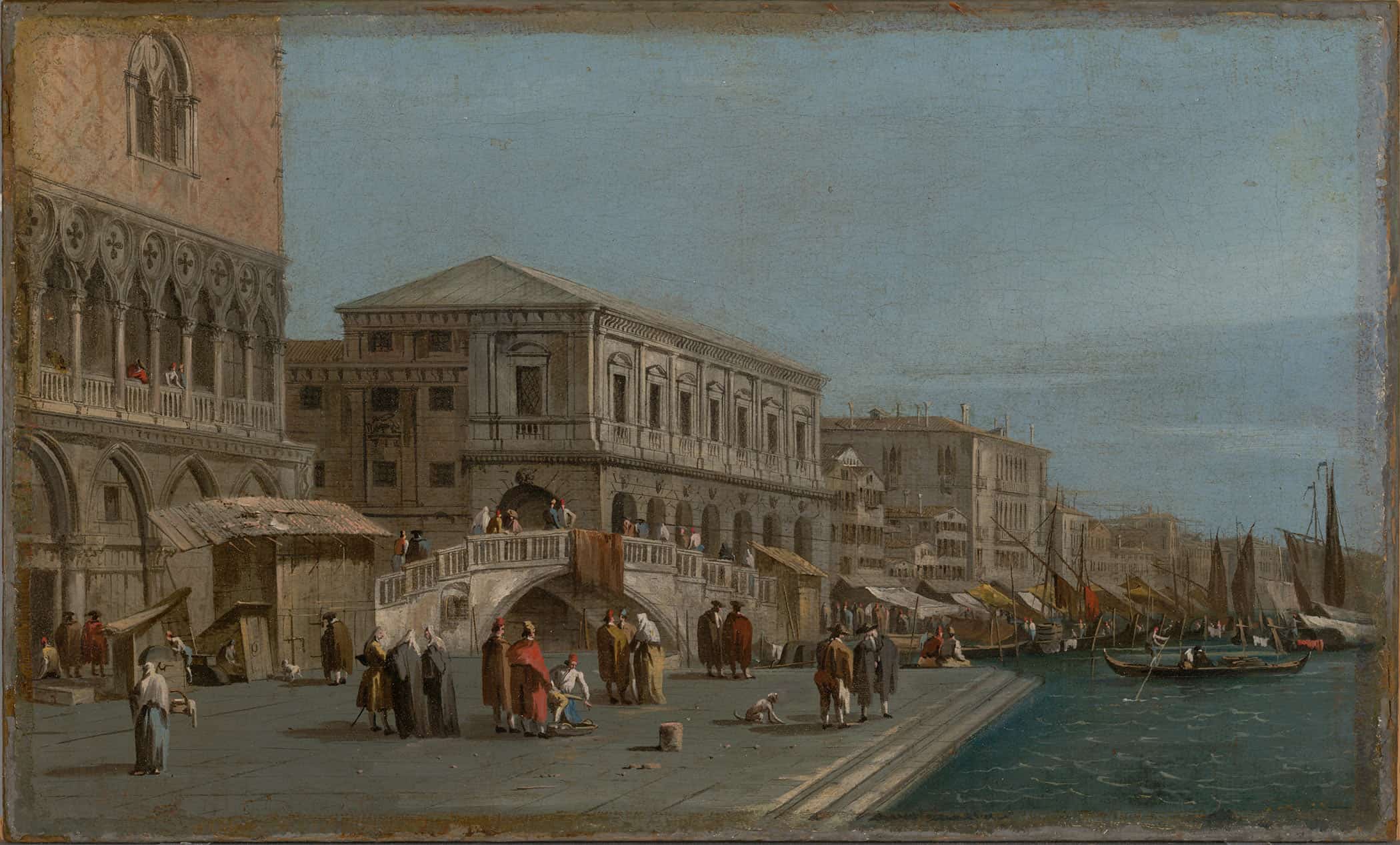 A View Of The Molo And The Riva Degli Schiavone In Venice by Francesco Guardi - Image 2
