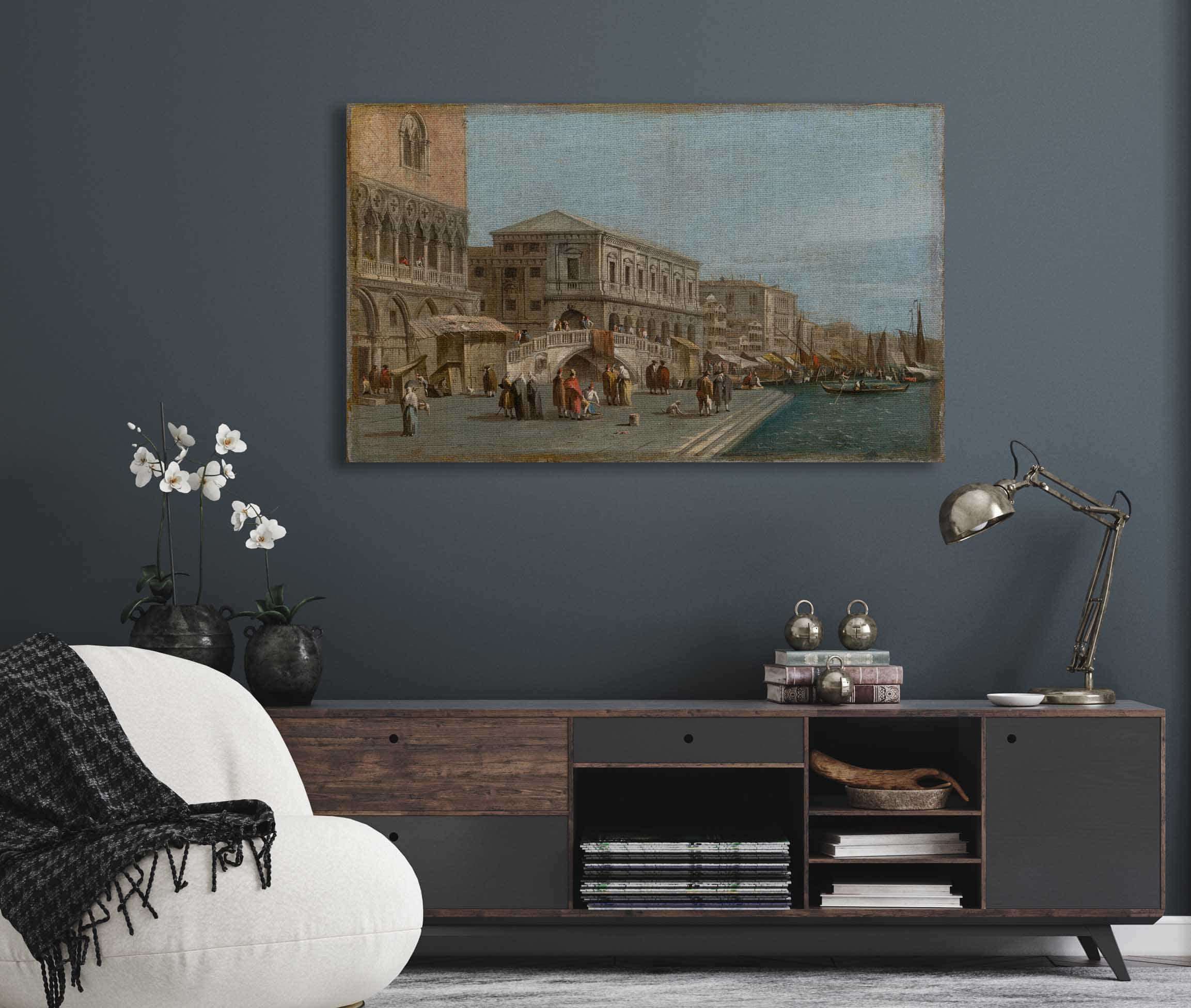 A View Of The Molo And The Riva Degli Schiavone In Venice by Francesco Guardi - Image 5