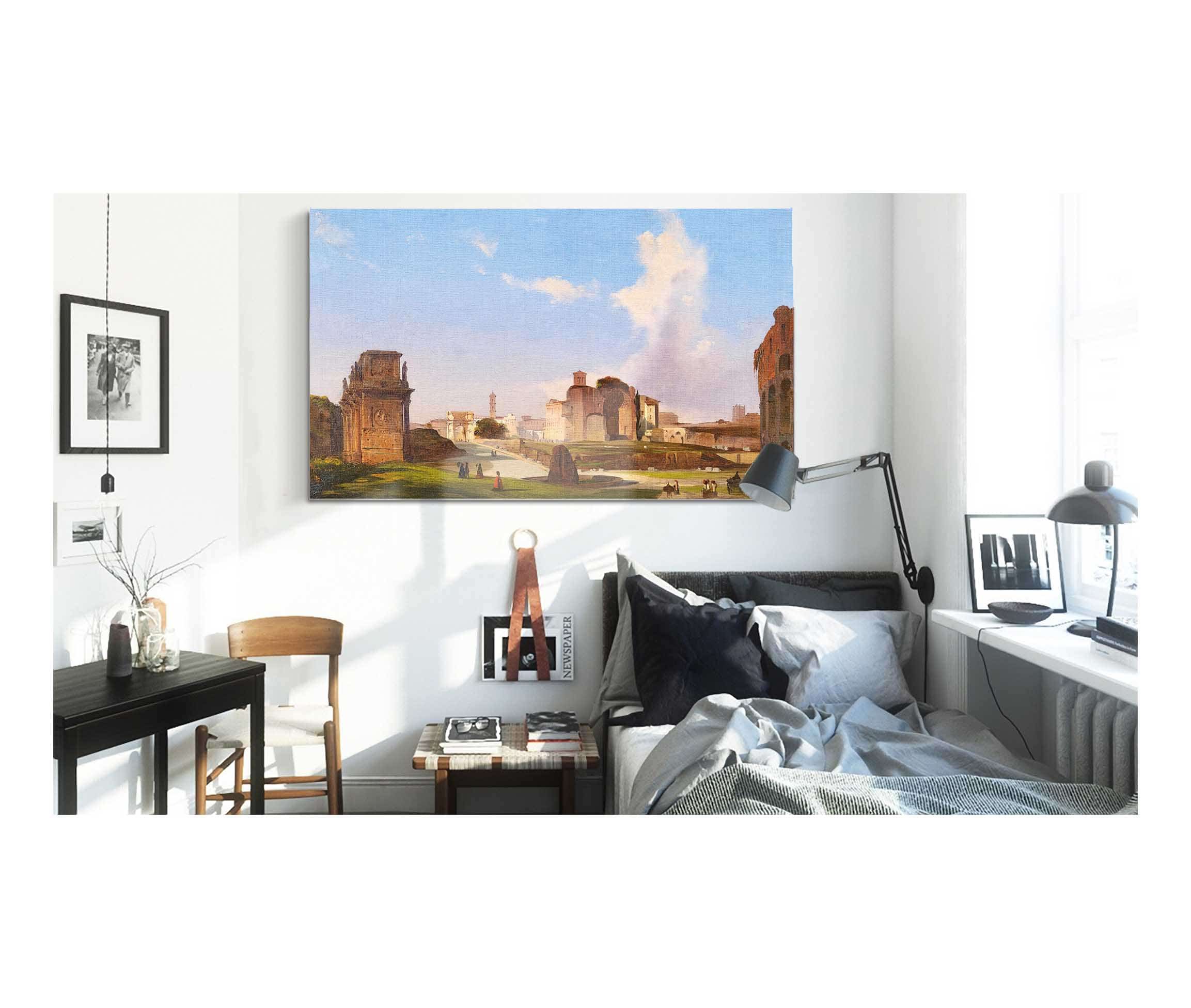 A View Of The Roman Forum With The Arch Of Constantine by Ippolito Caffi - Image 3