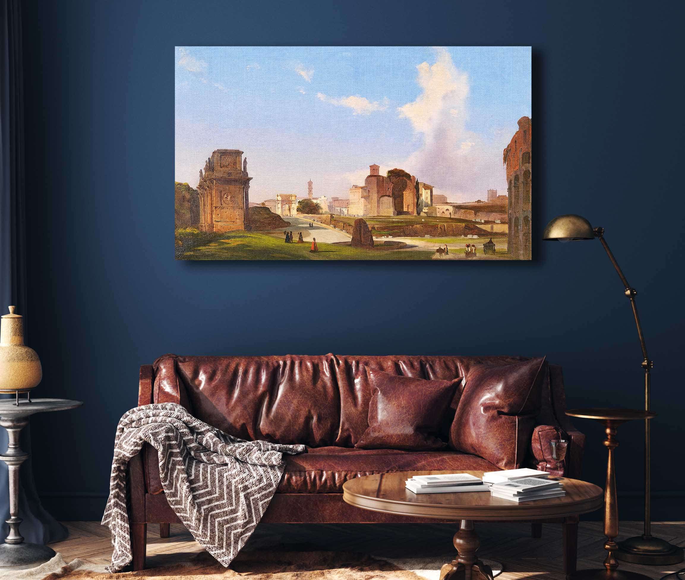 A View Of The Roman Forum With The Arch Of Constantine by Ippolito Caffi - Image 4