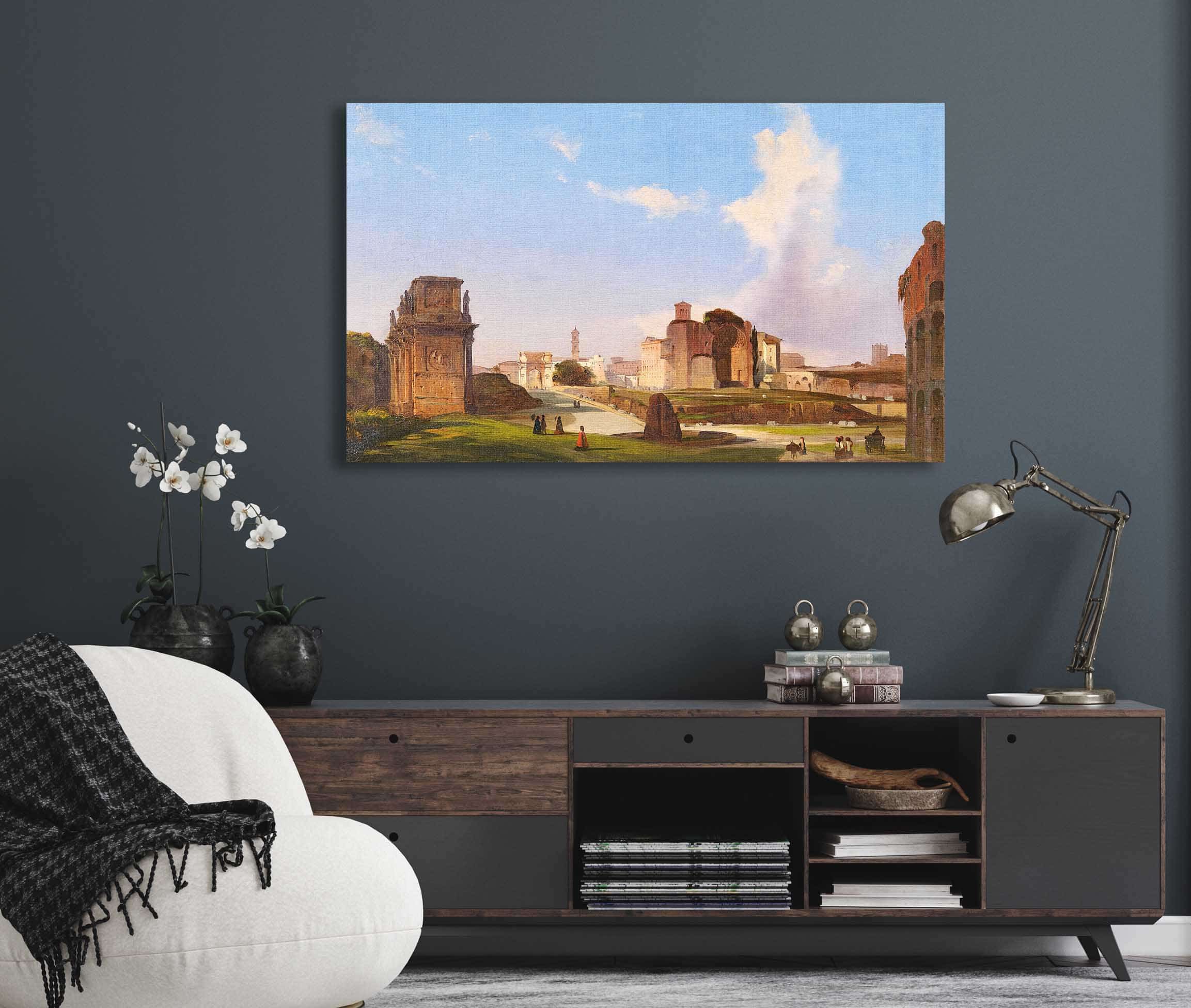 A View Of The Roman Forum With The Arch Of Constantine by Ippolito Caffi - Image 5