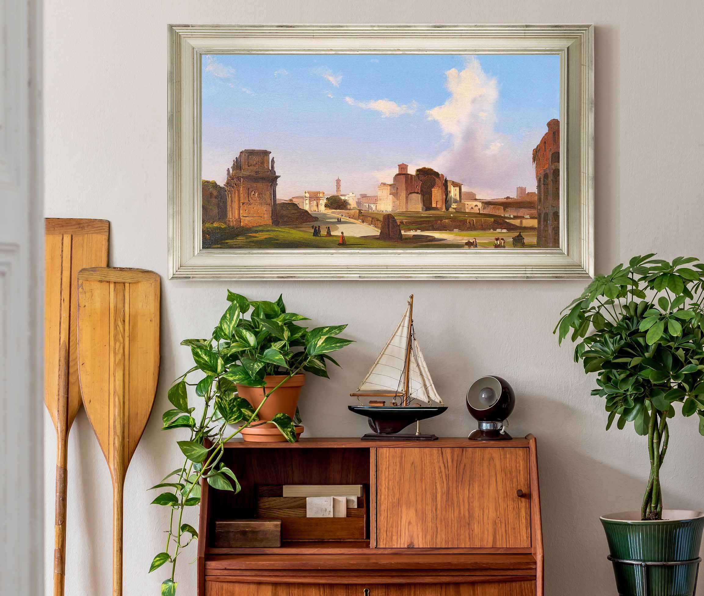 A View Of The Roman Forum With The Arch Of Constantine by Ippolito Caffi - Image 6