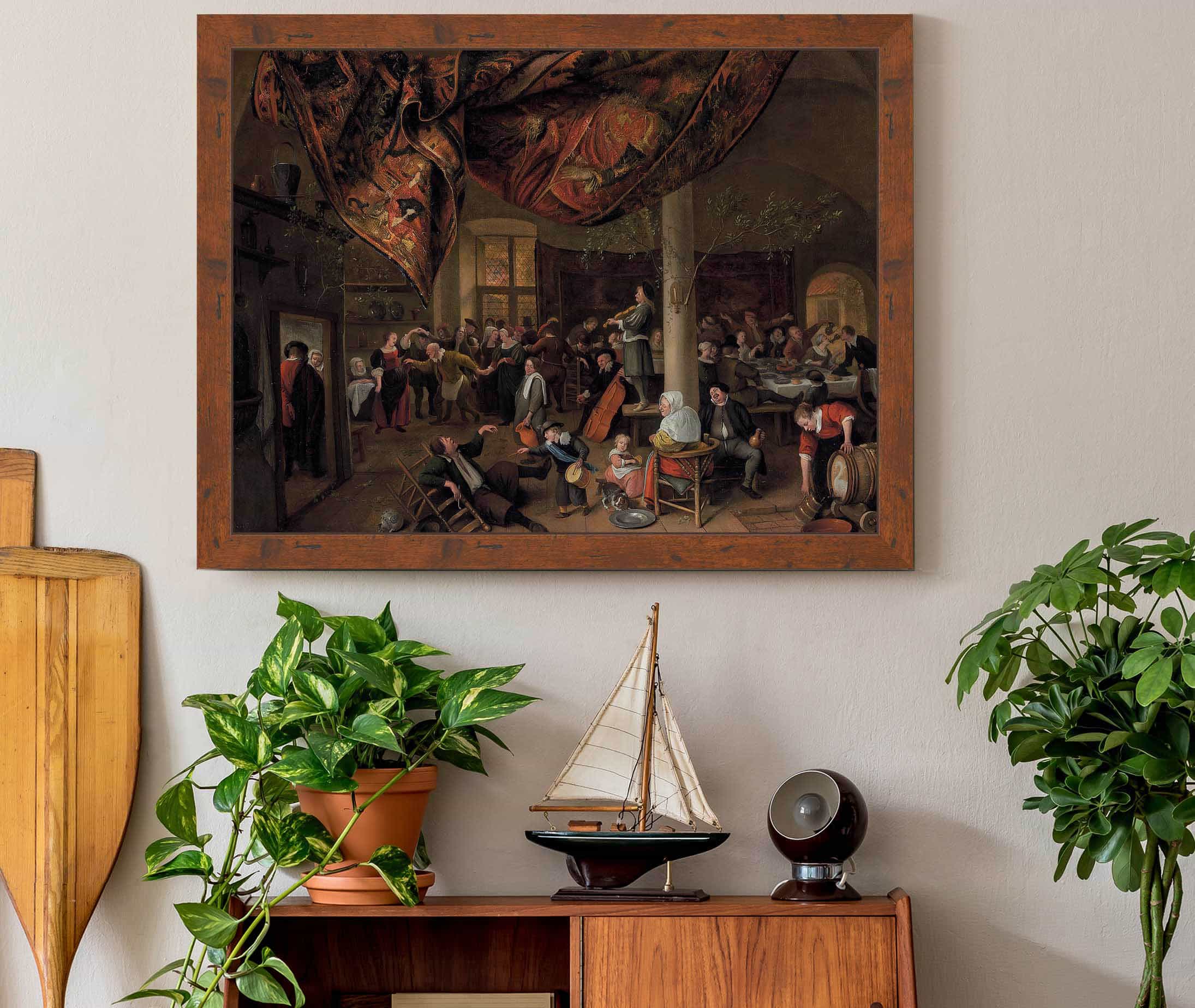 A Village Wedding by Jan Steen - Image 3