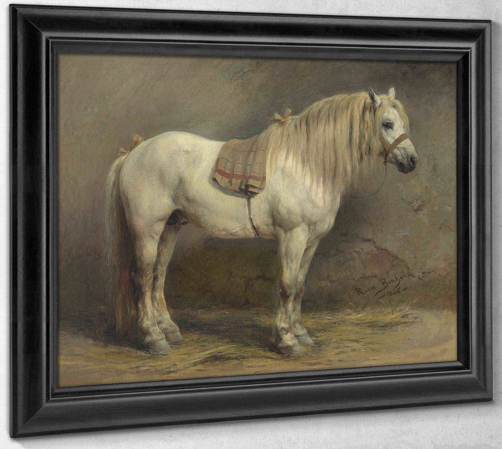 A White Horse By Rosa Bonheur