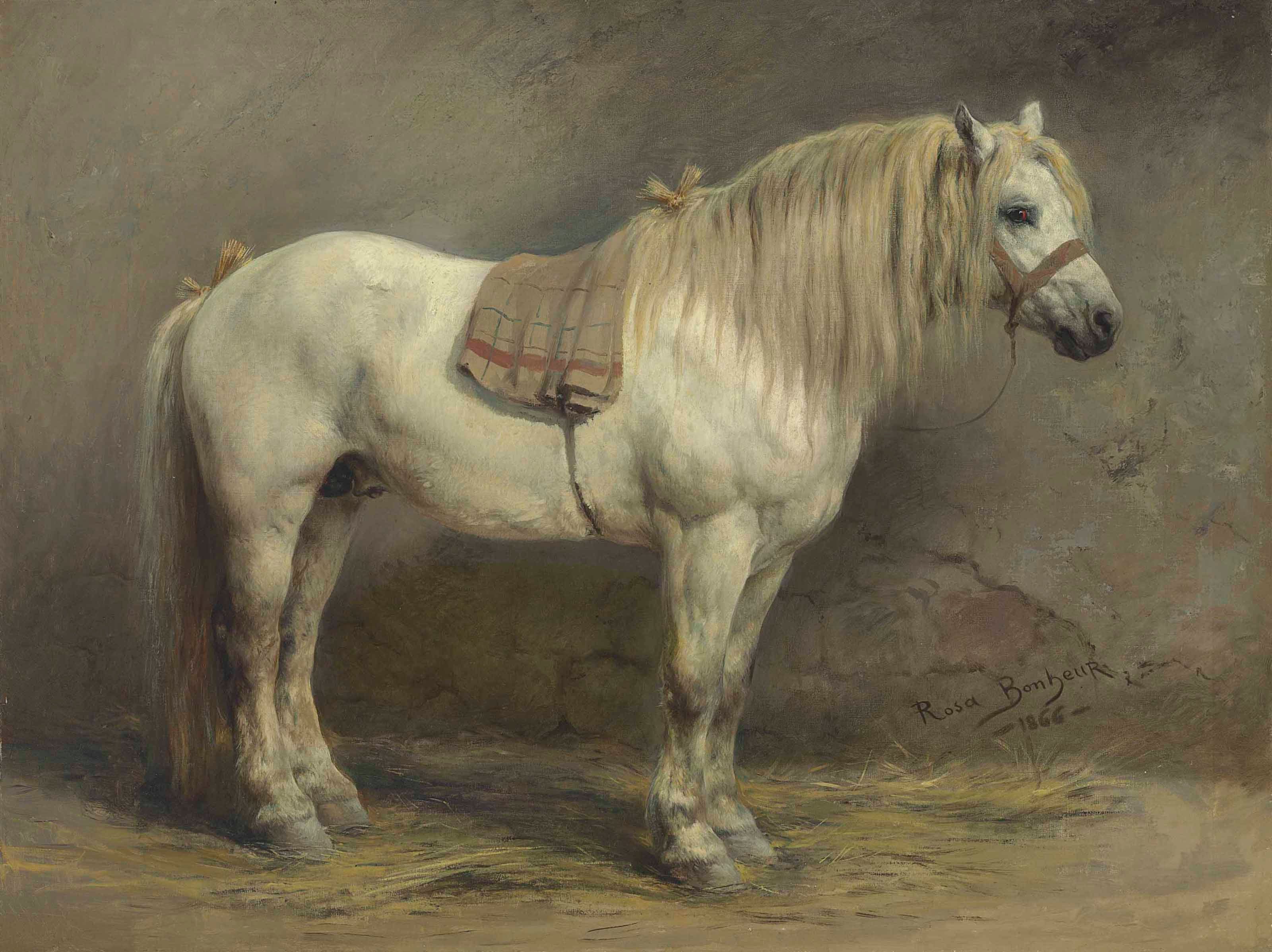 A White Horse By Rosa Bonheur - Image 3