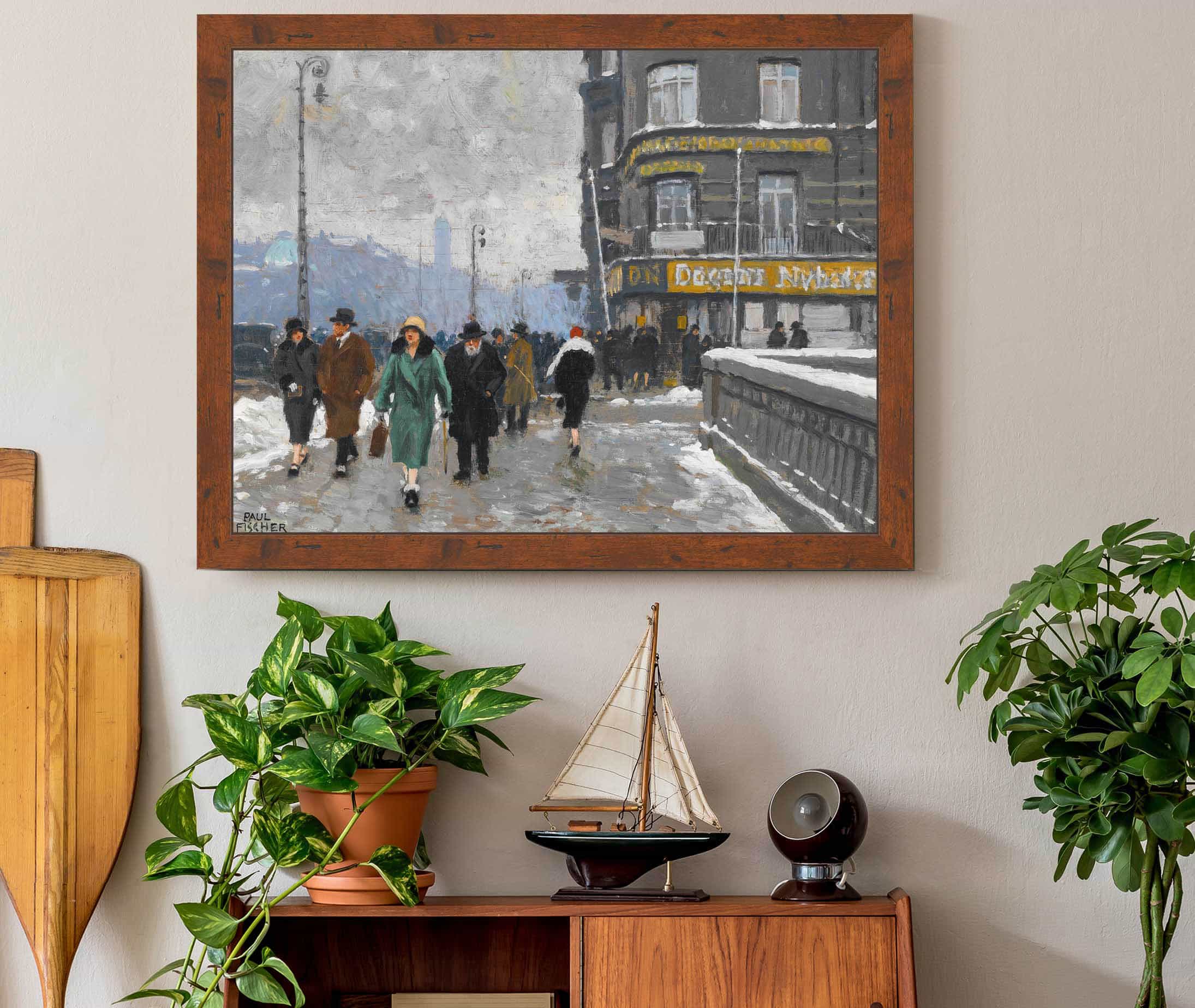 A Winter Street by Paul Fischer - Image 3
