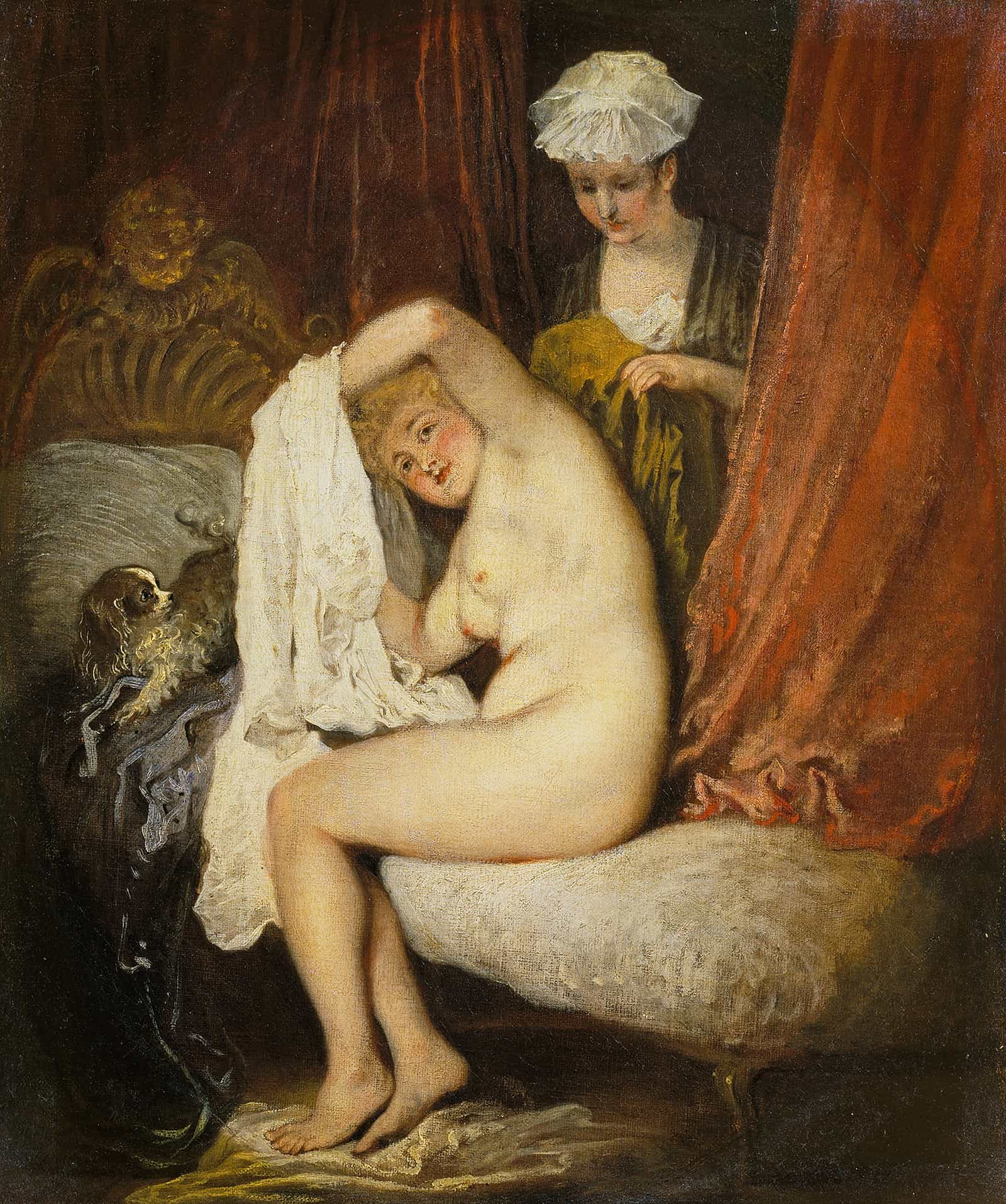 A Woman At Her Toilet by Jean Antoine Watteau
