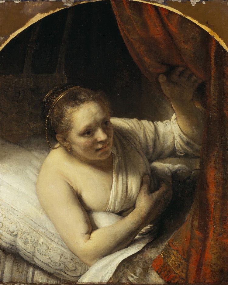 A Woman In Bed By Rembrandt - Image 5
