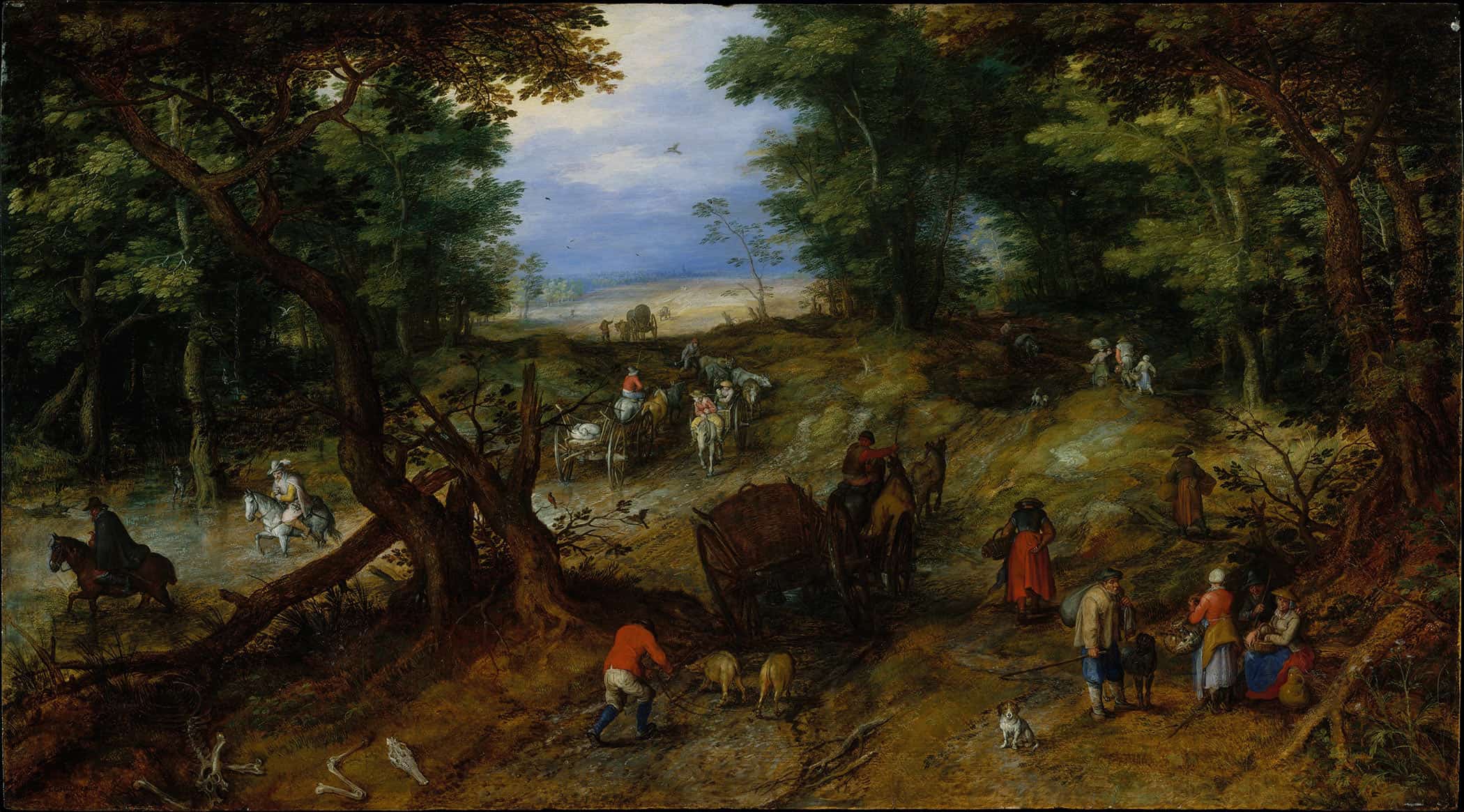A Woodland Road With Travelers by Jan Brueghel The Elder - Image 2