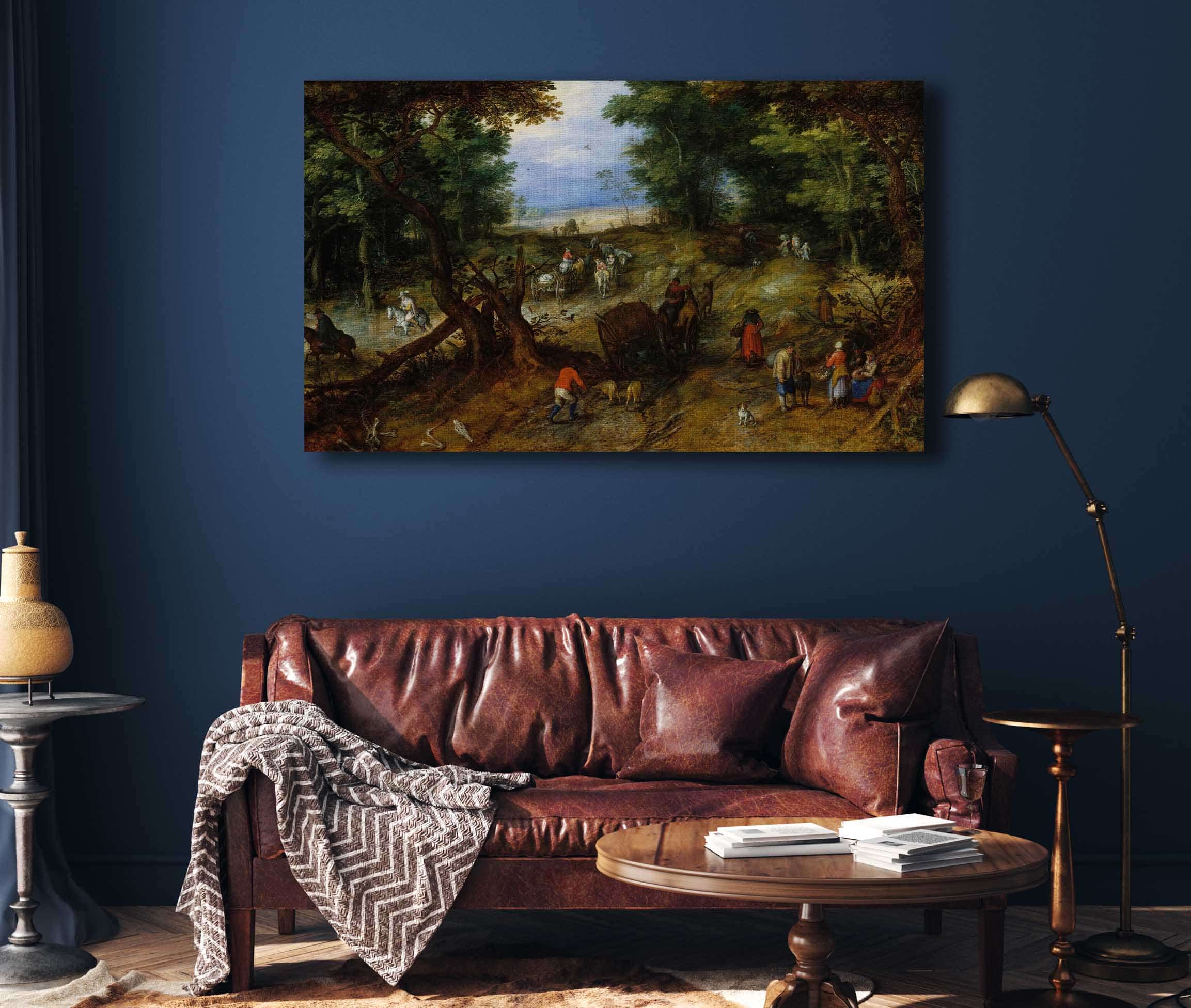 A Woodland Road With Travelers by Jan Brueghel The Elder - Image 4