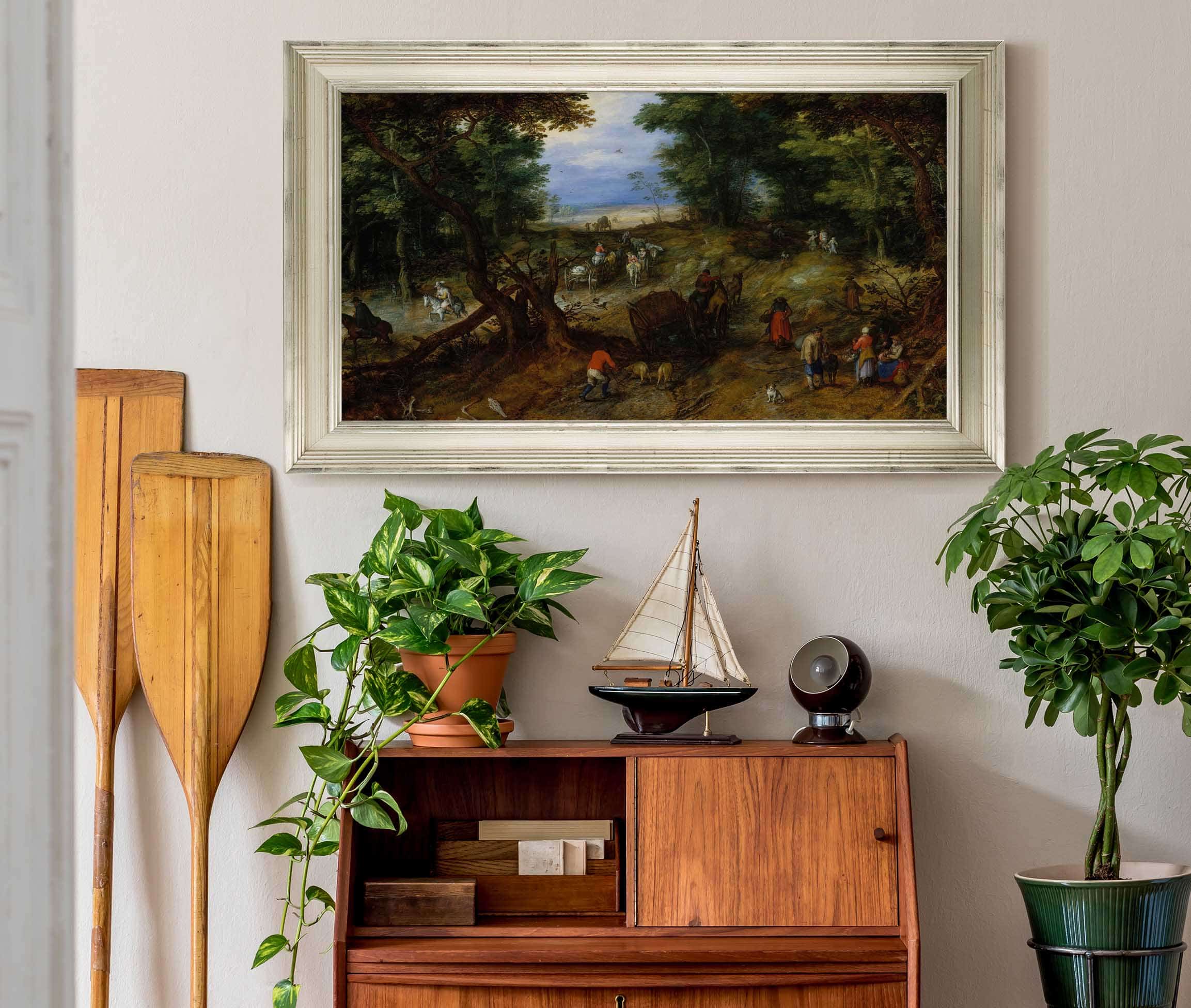 A Woodland Road With Travelers by Jan Brueghel The Elder - Image 6