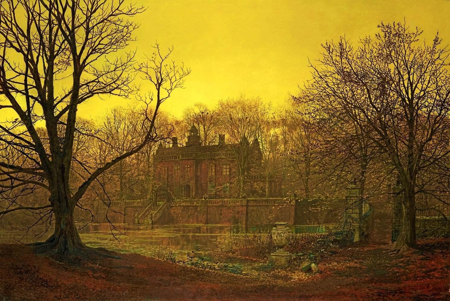 A Yorkshire Home Painting John Atkinson Grimshaw Canvas Art - Image 5