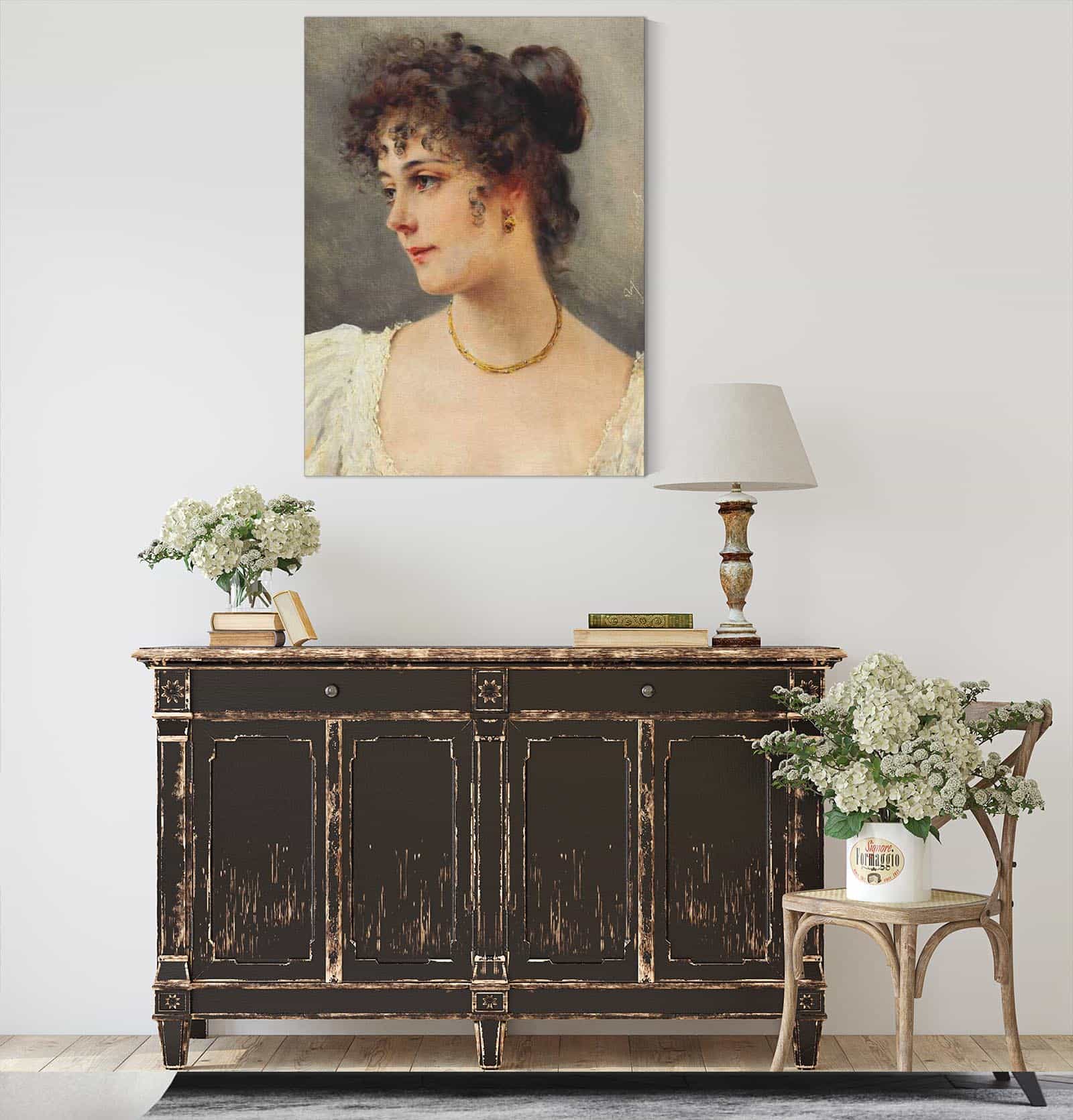 A Young Beauty by Eugen Von Blaas - Image 7