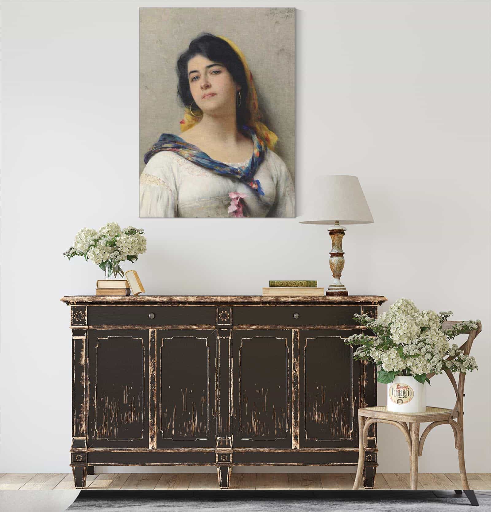 A Young Beauty by Eugen Von Blaas - Image 8