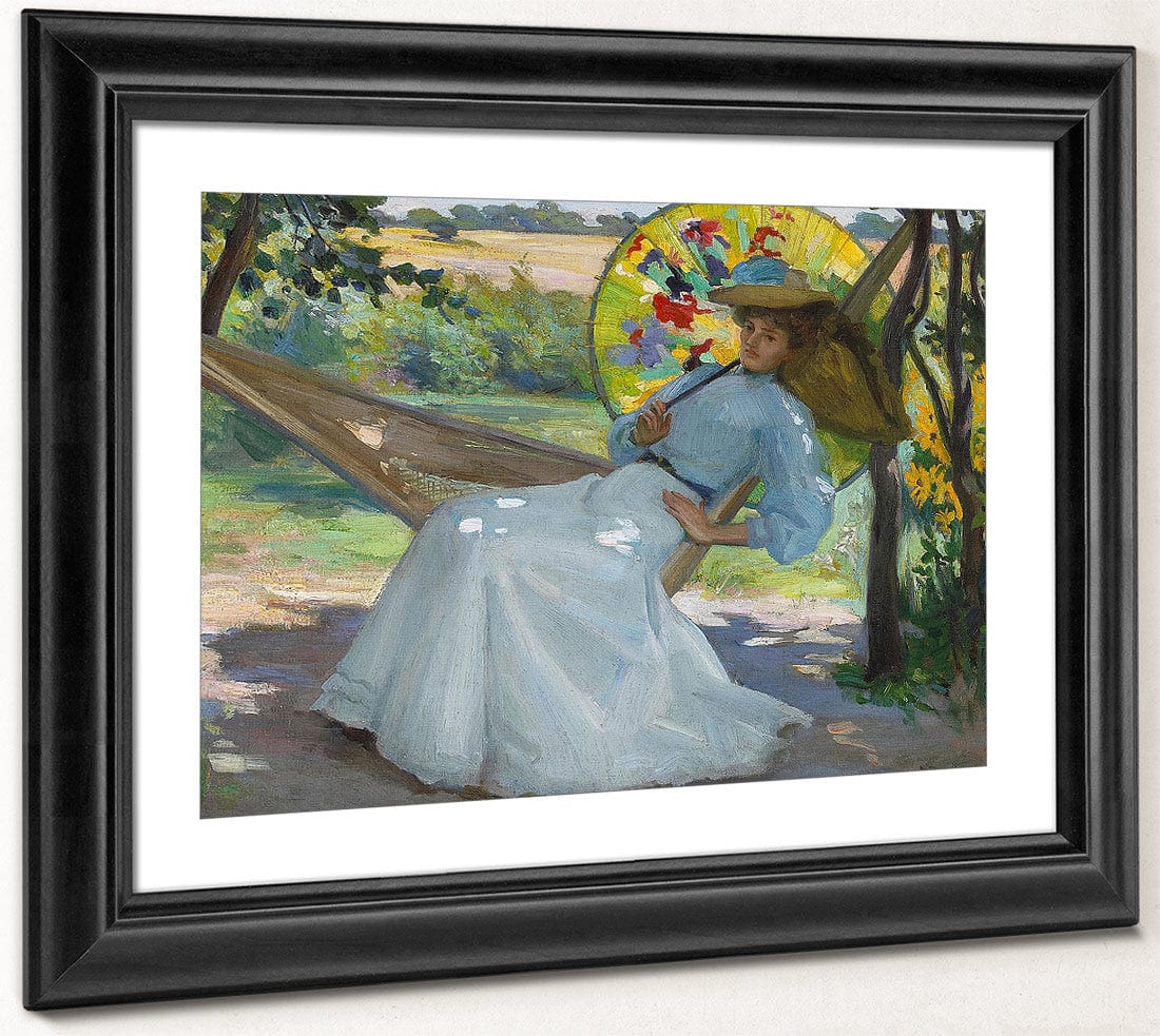 A Young Girl In A Hammock By Studio Of Joseph Kleitsch - Image 4