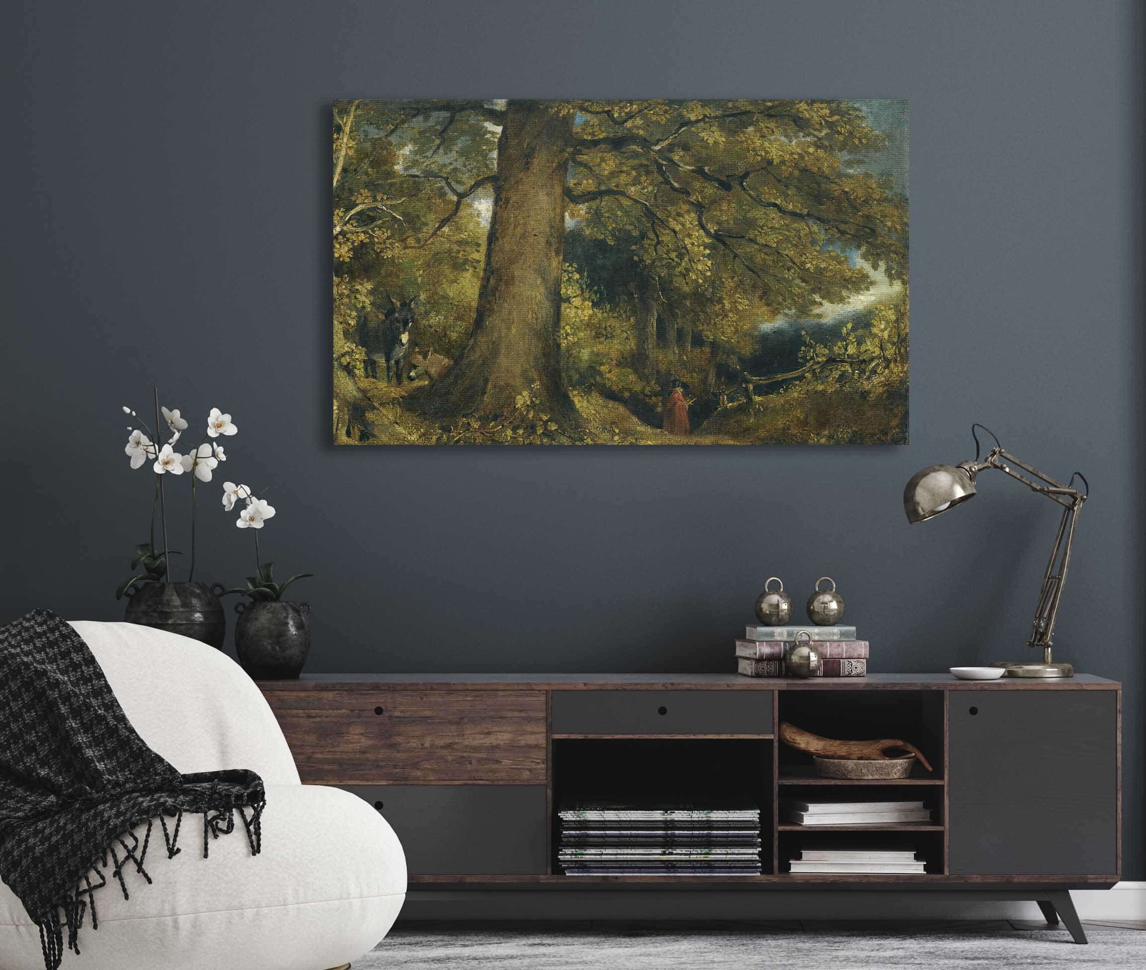A Young Girl In A Woodland Landscape by John Constable - Image 5