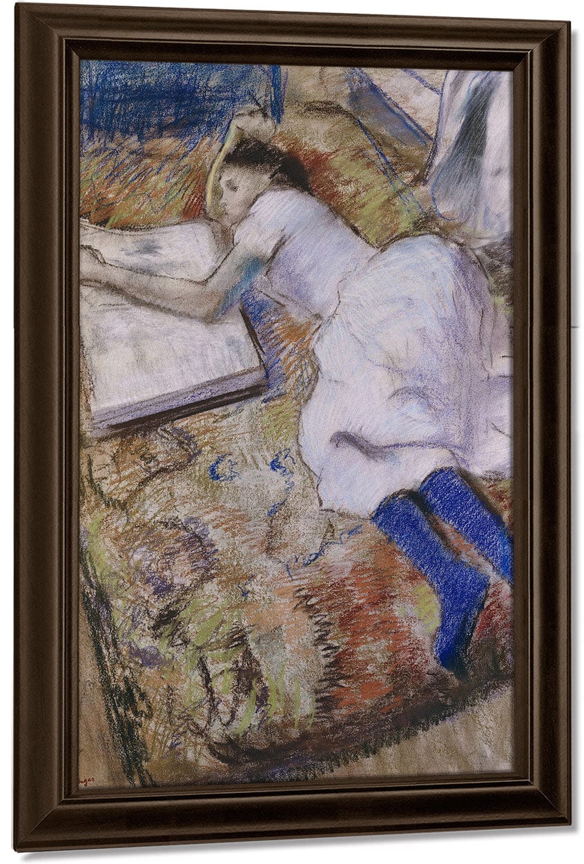 A Young Girl Stretched Out And Looking At An Album By Edgar Degas - Image 5