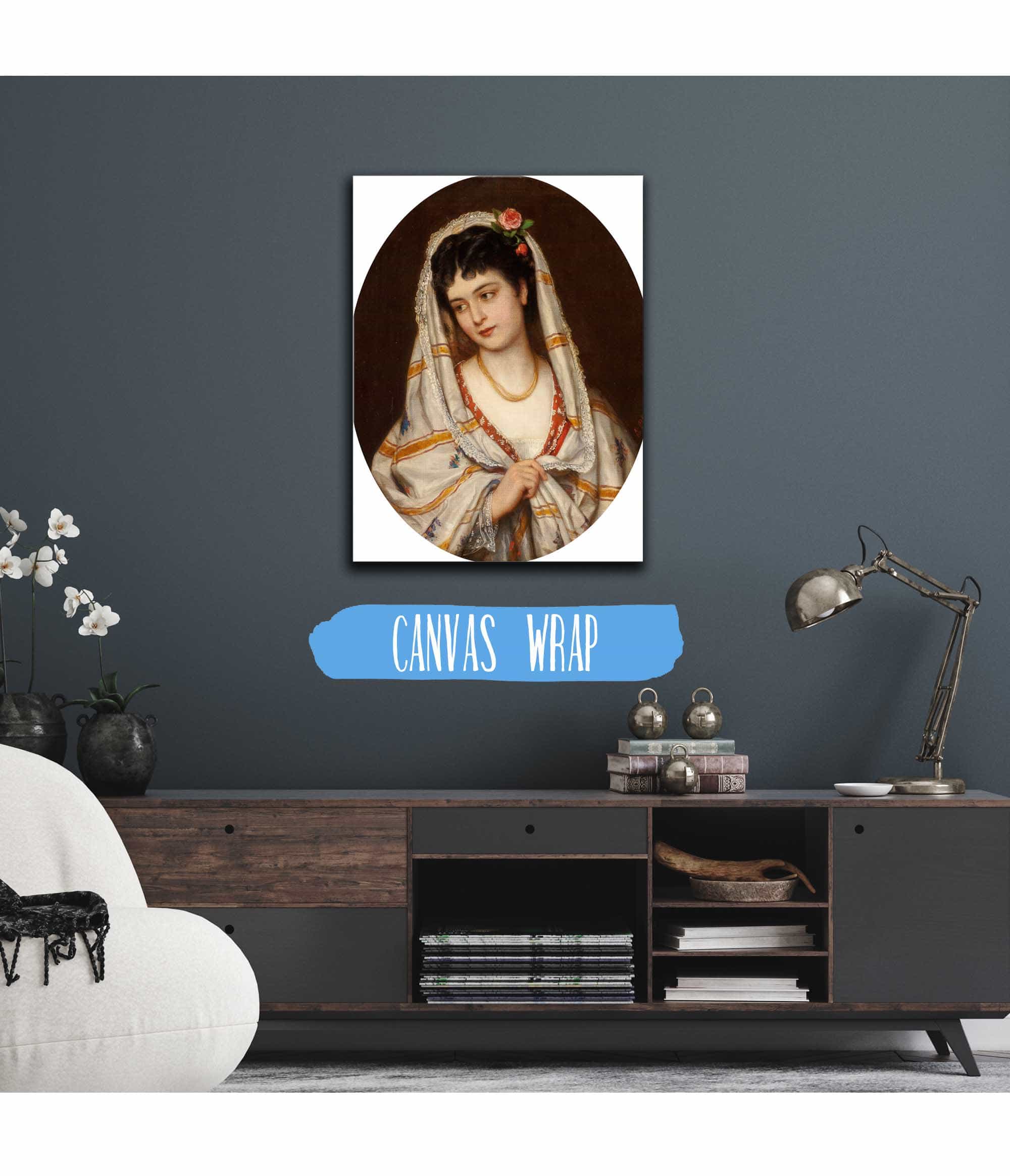 A Young Italian Beauty by Eugen Von Blaas - Image 3