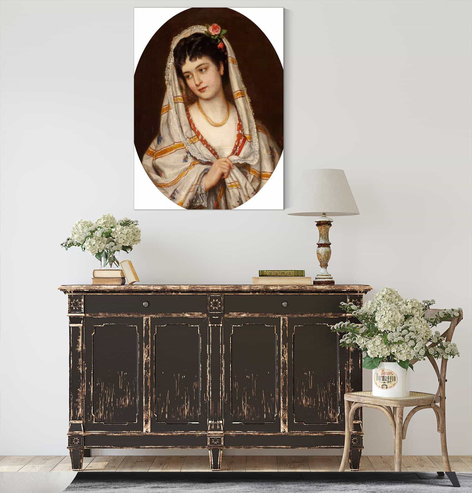 A Young Italian Beauty by Eugen Von Blaas - Image 4