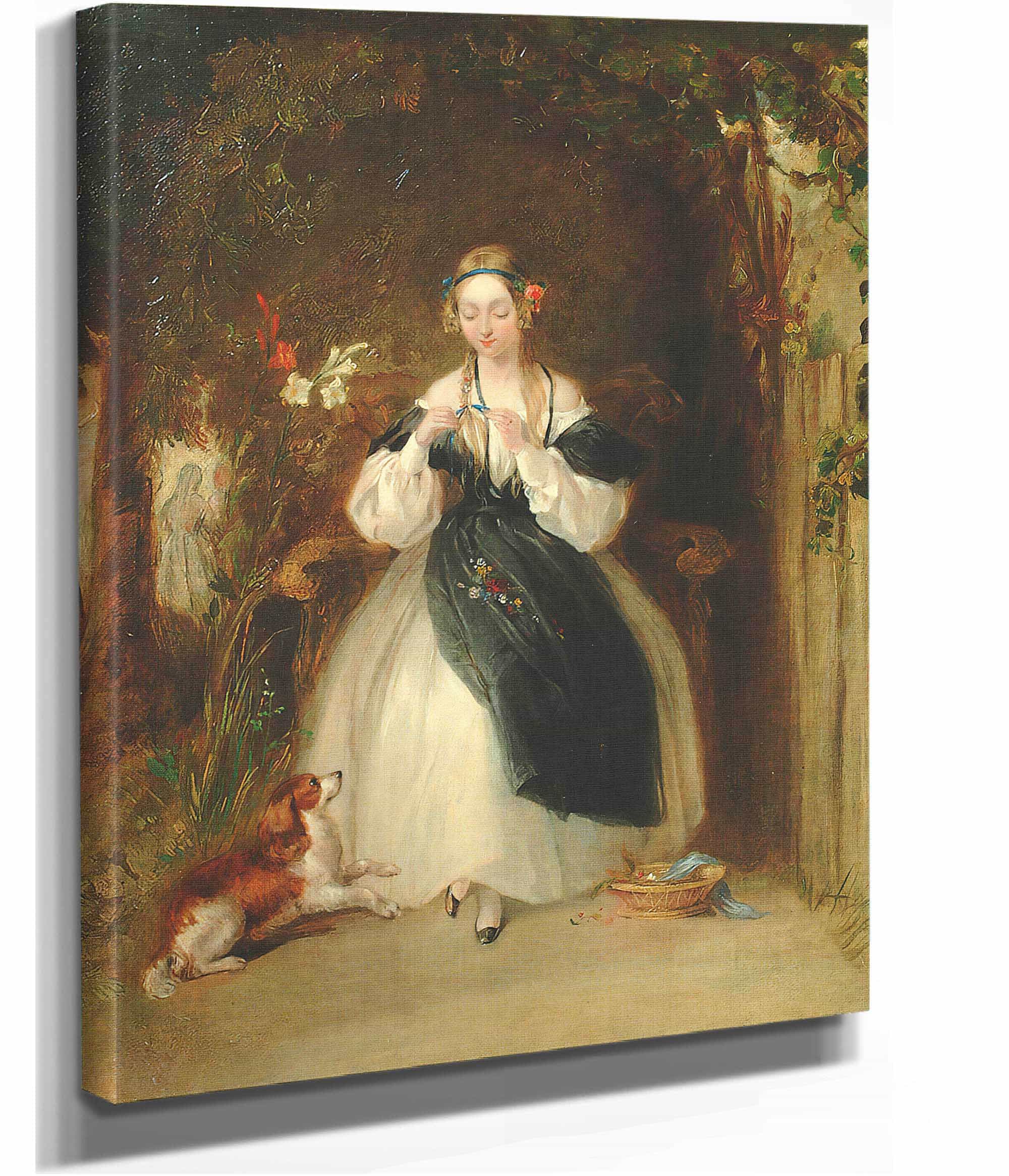 A Young Woman Plaiting Her Hair by William Powell Frith - Image 2