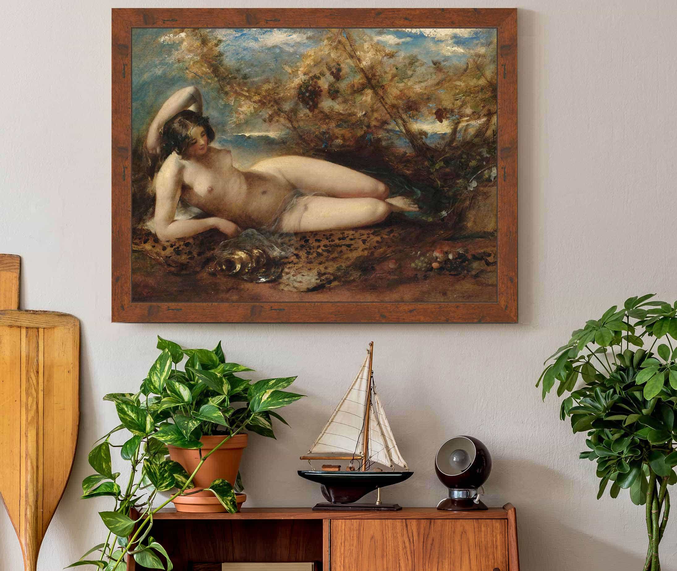 A Young Women Reclining On A Fur Rug S by William Etty - Image 3