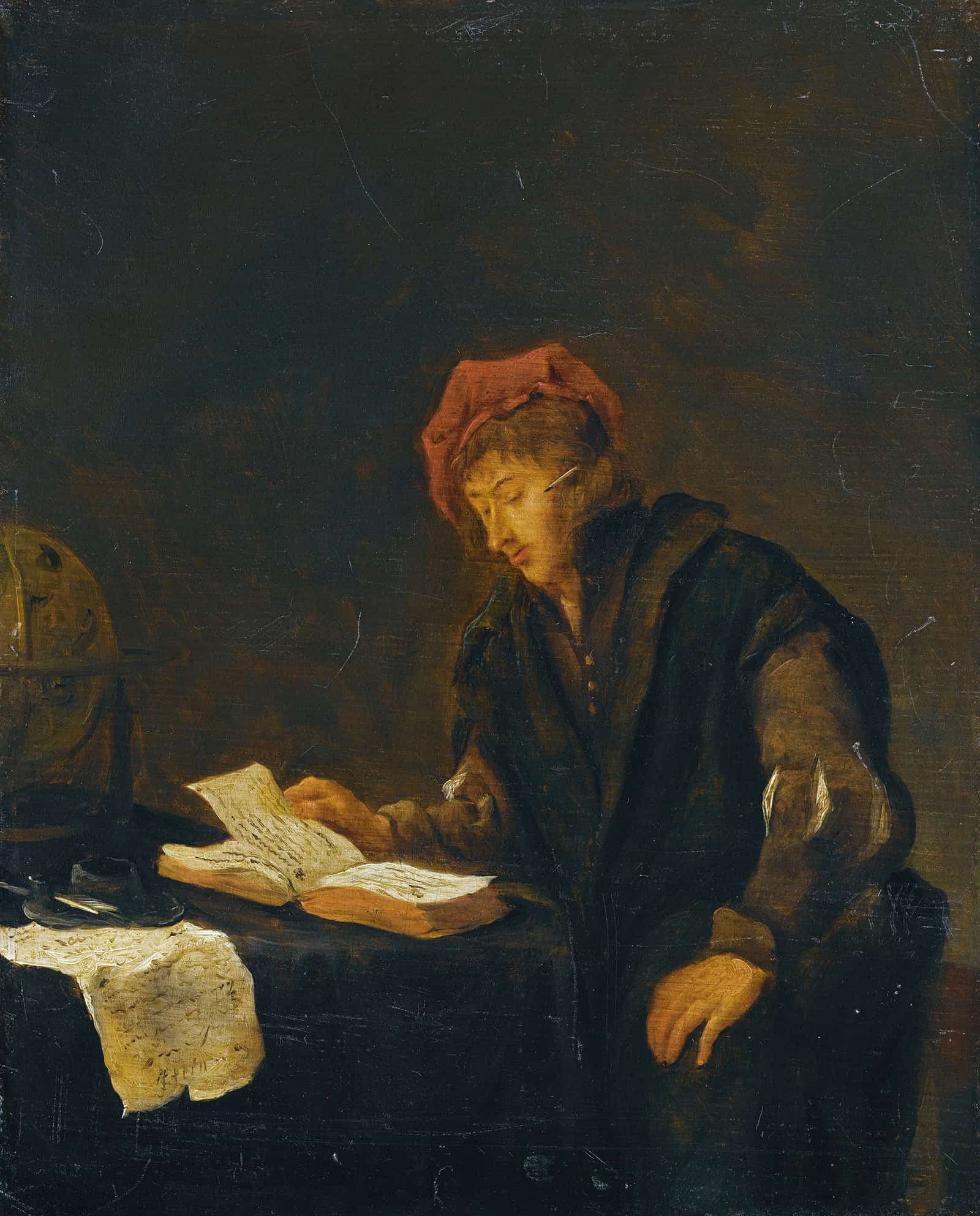 A Youth Reading by Jan Steen