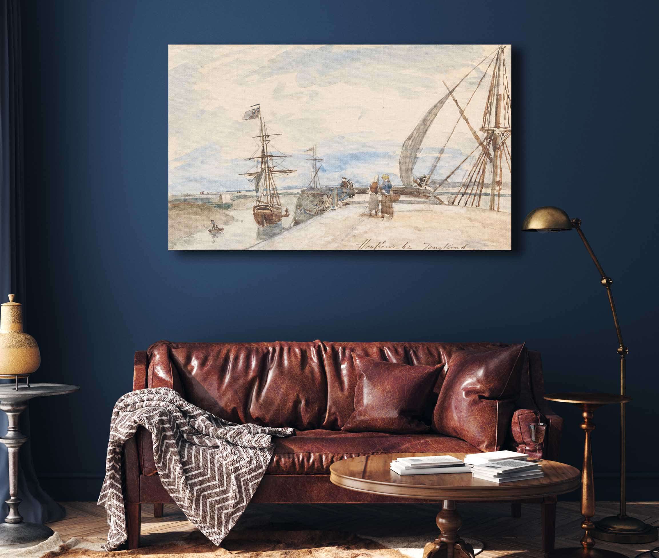 Aanlegsteiger Te Honfleur by Johan Barthold Jongkind - Image 4