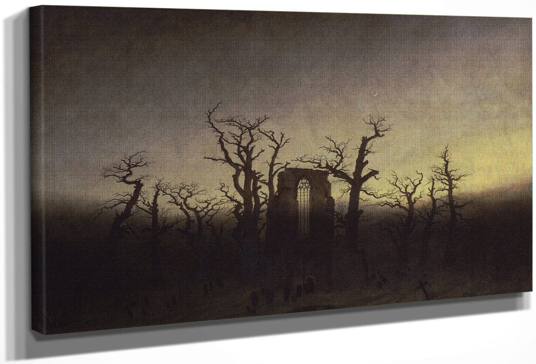 Abbey Among Oak Trees 1810 By Caspar David Friedrich