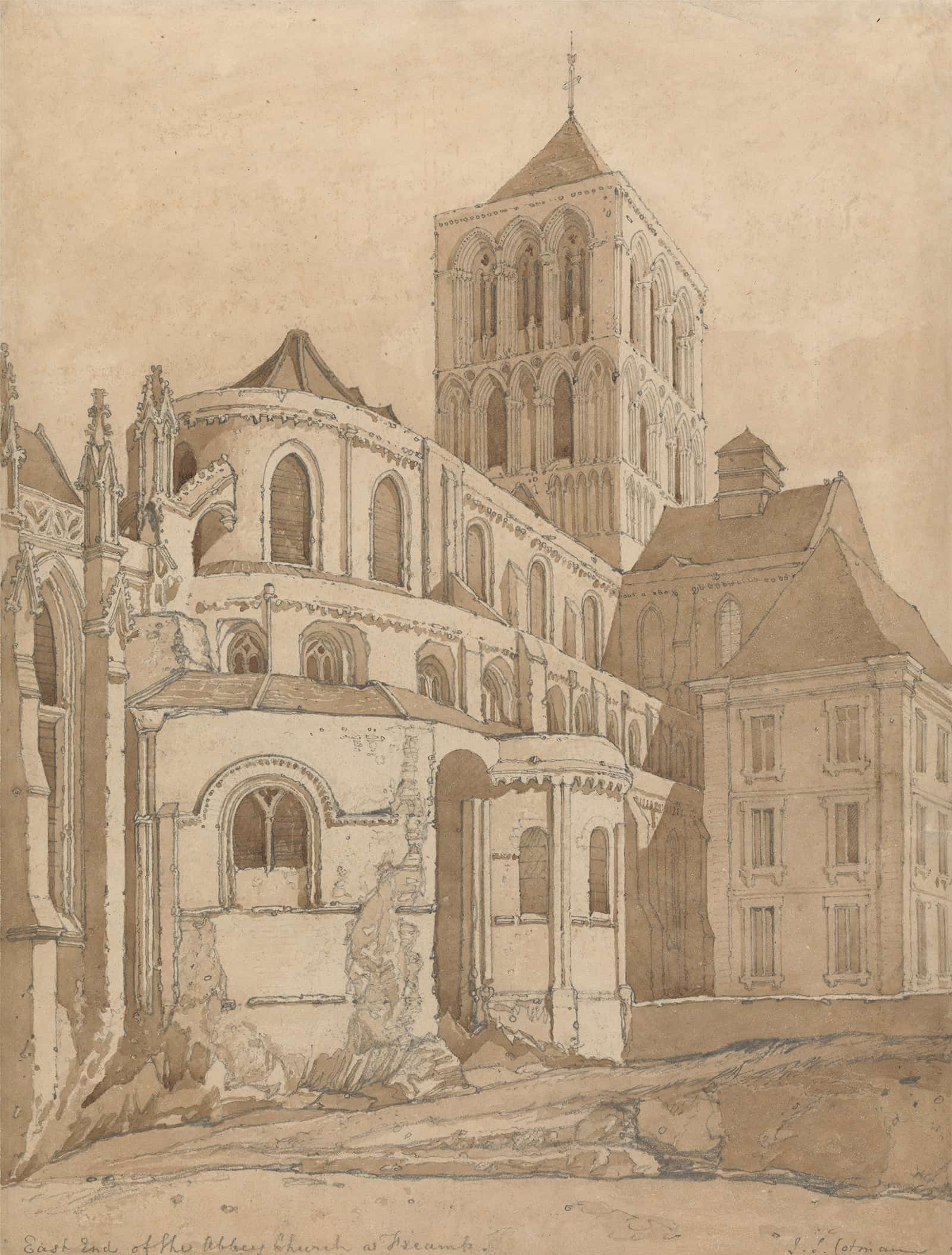 Abbey Church At Fecamp Normandy by John Sell Cotman - Image 2