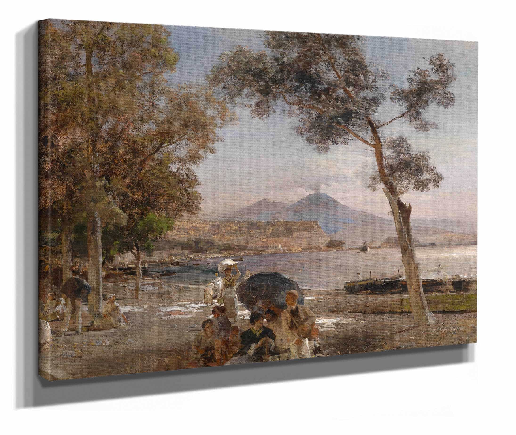 Abendstimmung Am Golf Von Neapel by Oswald Achenbach - Image 2