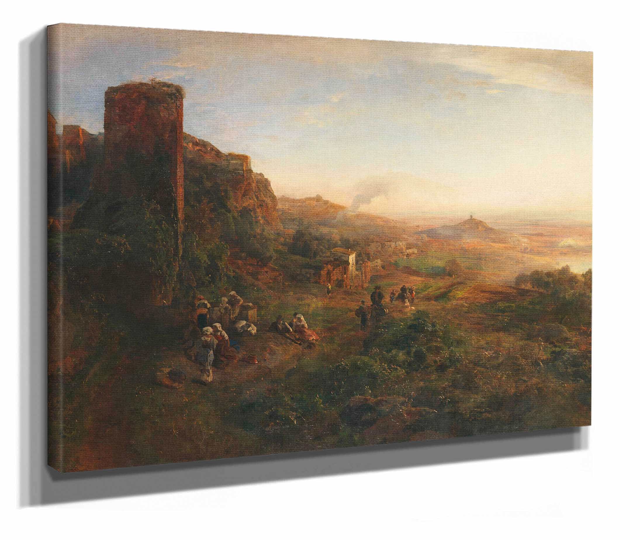 Abendstimmung In Den Albaner Bergen by Oswald Achenbach - Image 2