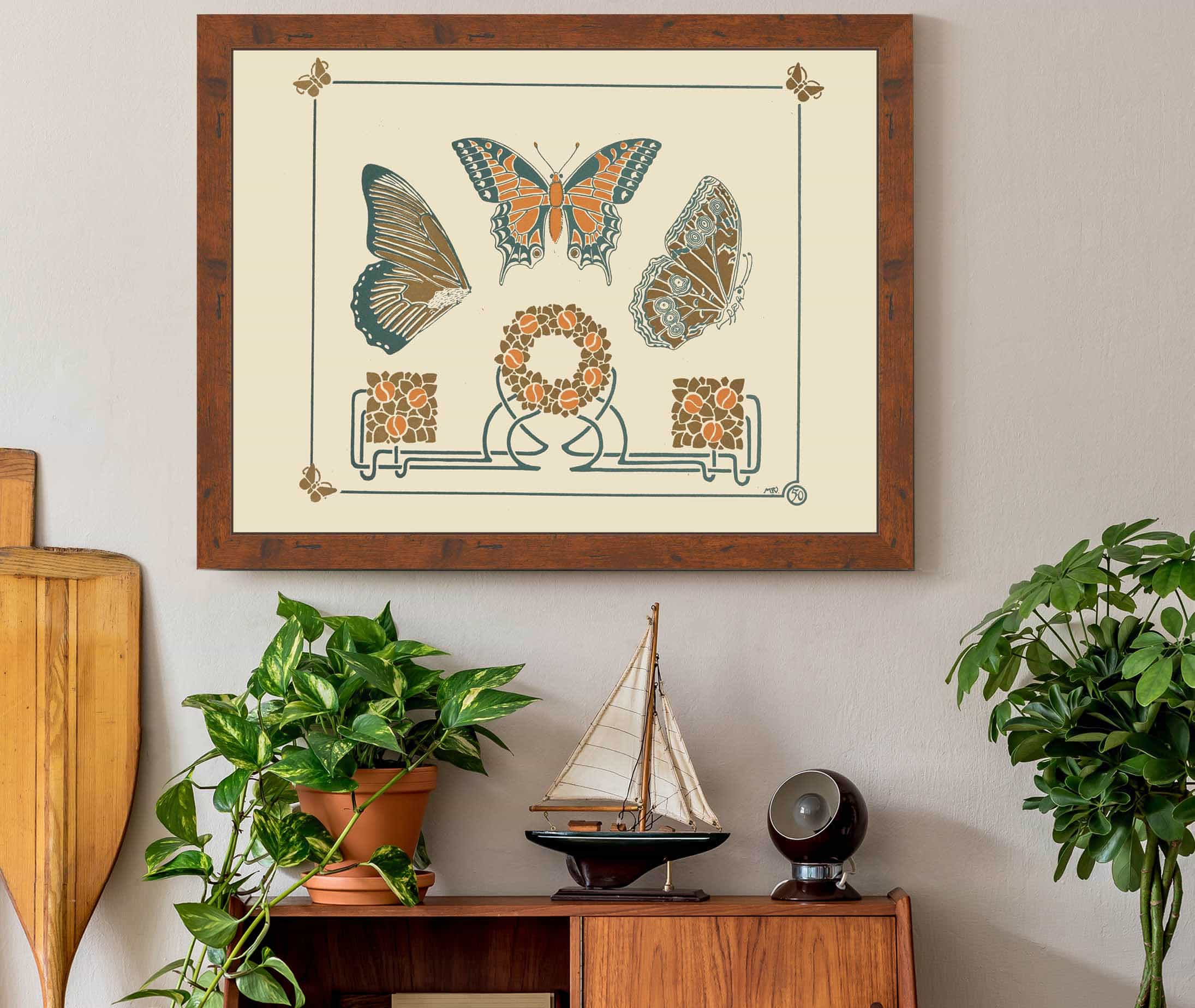 Abstract Design Based On Butterflies And Leaves by Maurice Pillard Verneuil - Image 3