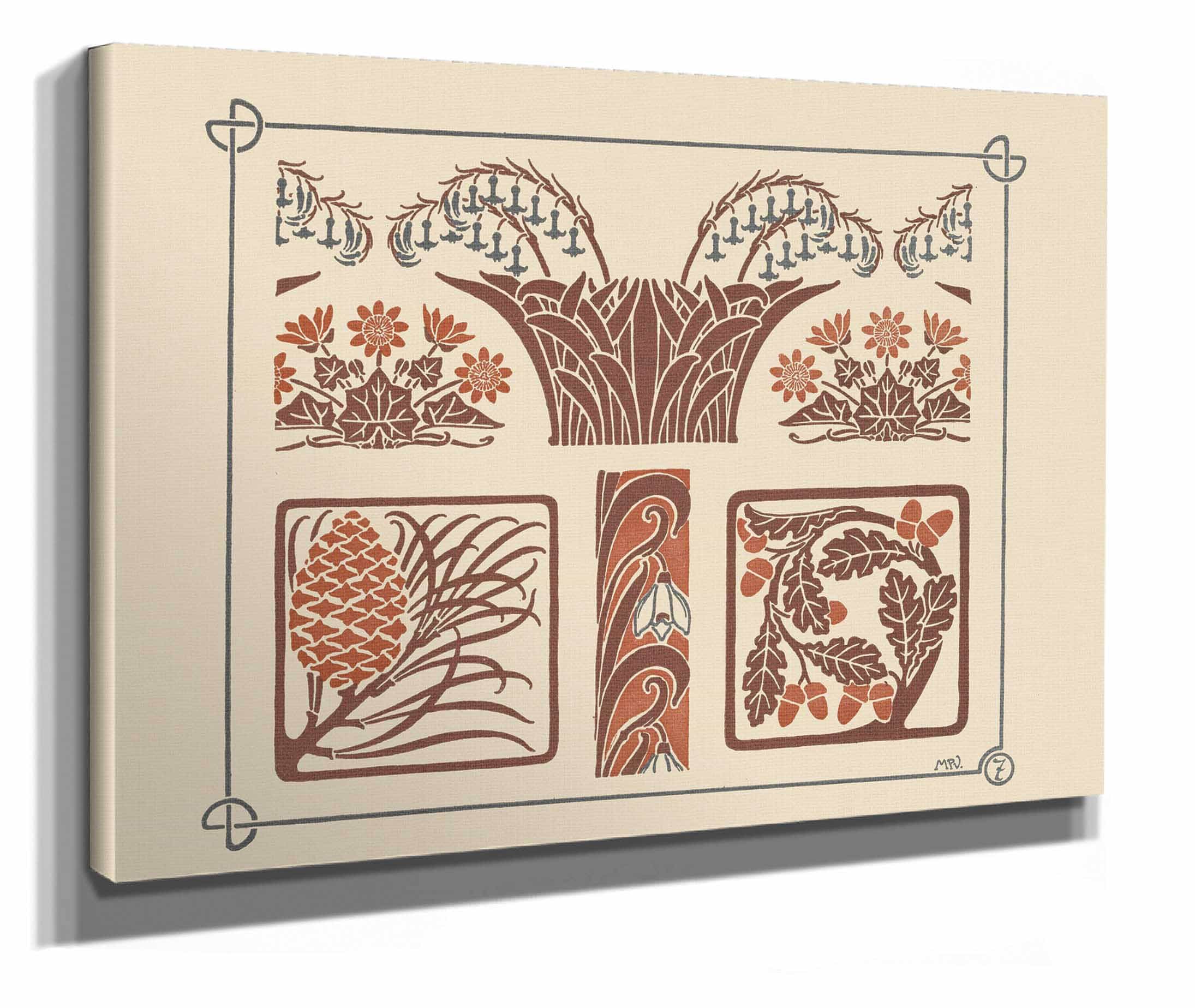 Abstract Design Based On Flowers And Pinecones by Maurice Pillard Verneuil - Image 3