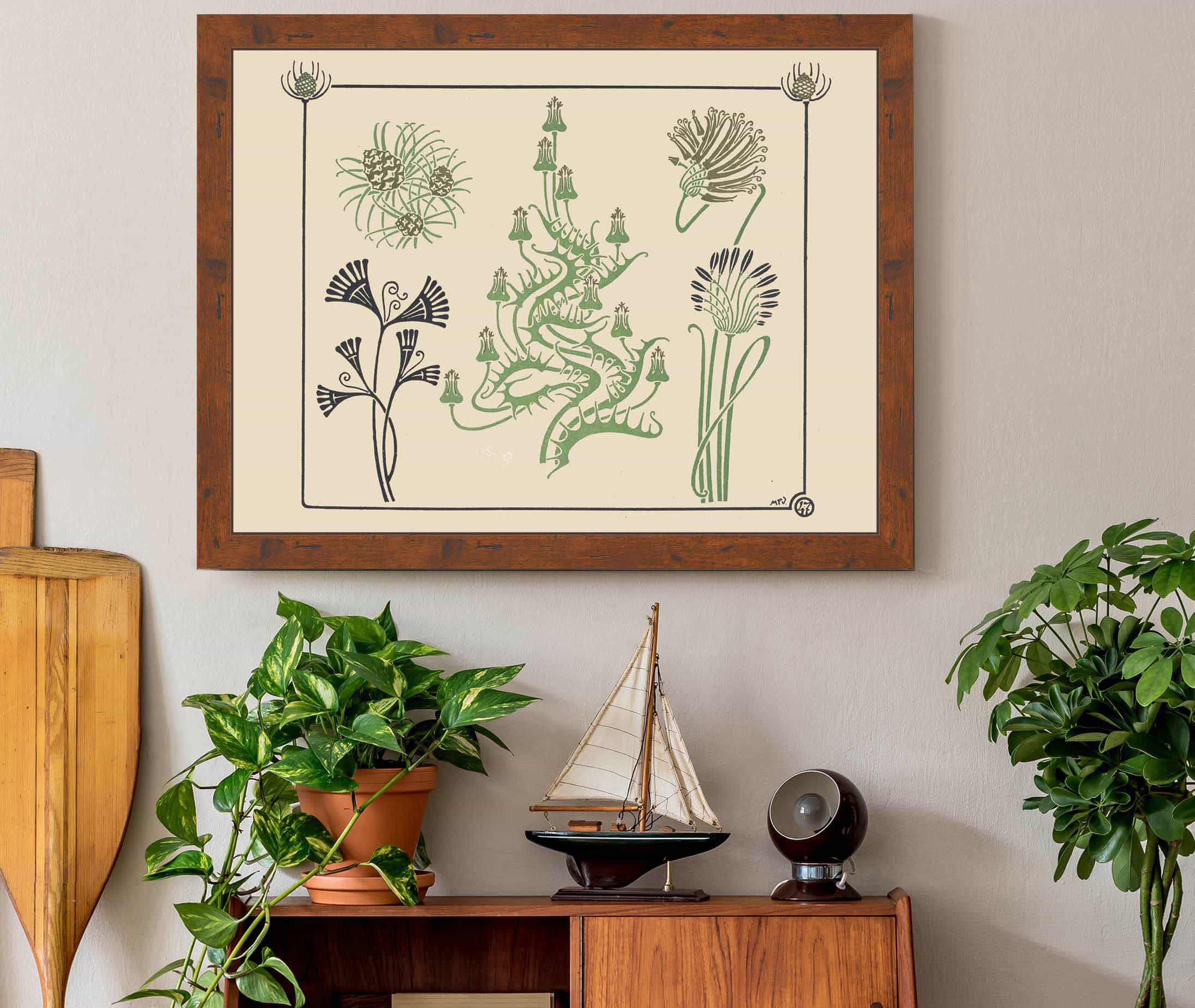 Abstract Design Based On Flowers And Pinecones by Maurice Pillard Verneuil - Image 6