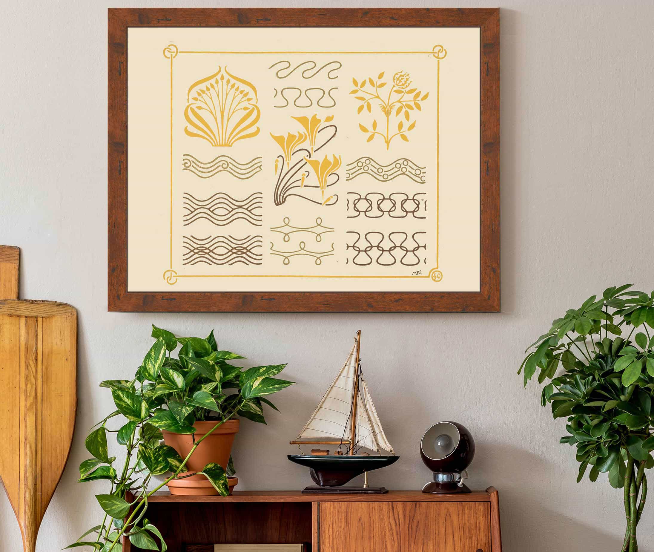 Abstract Design Based On Leaves And Curvilinear Shapes by Maurice Pillard Verneuil - Image 3