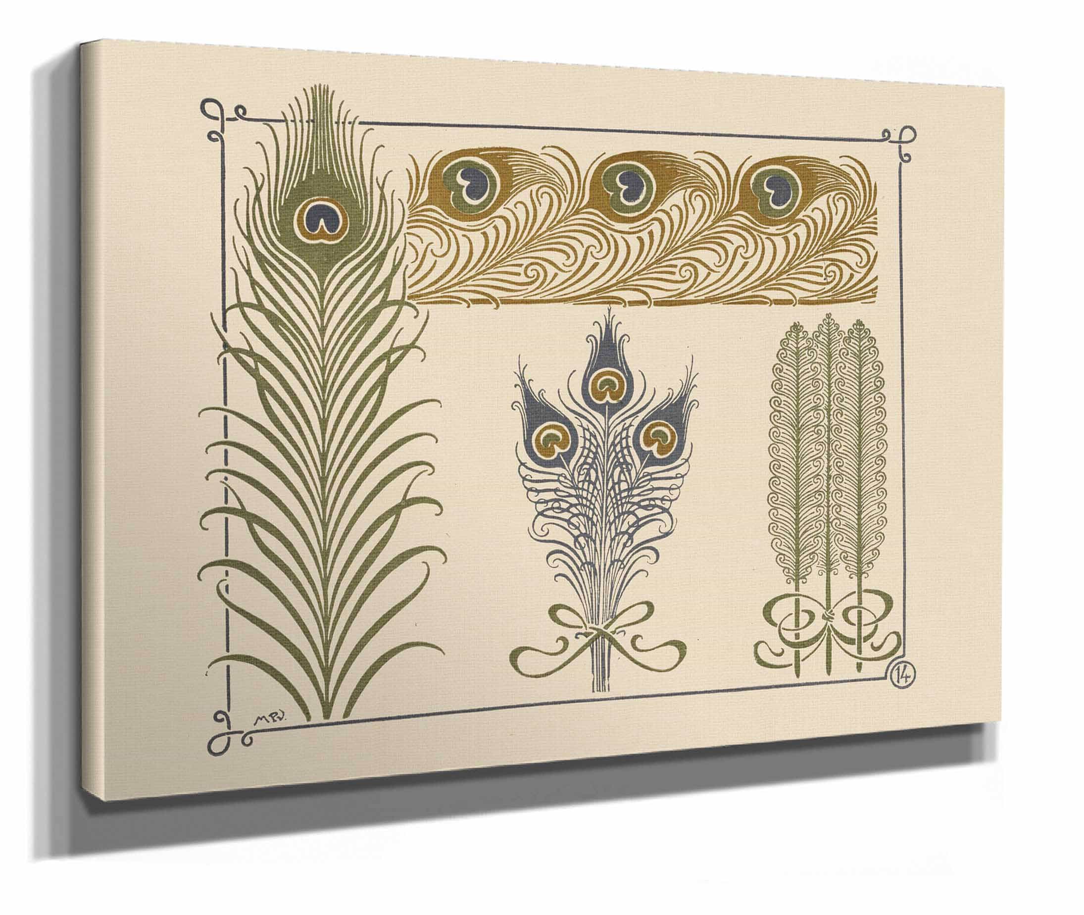 Abstract Design Based On Peacock Feathers by Maurice Pillard Verneuil - Image 2