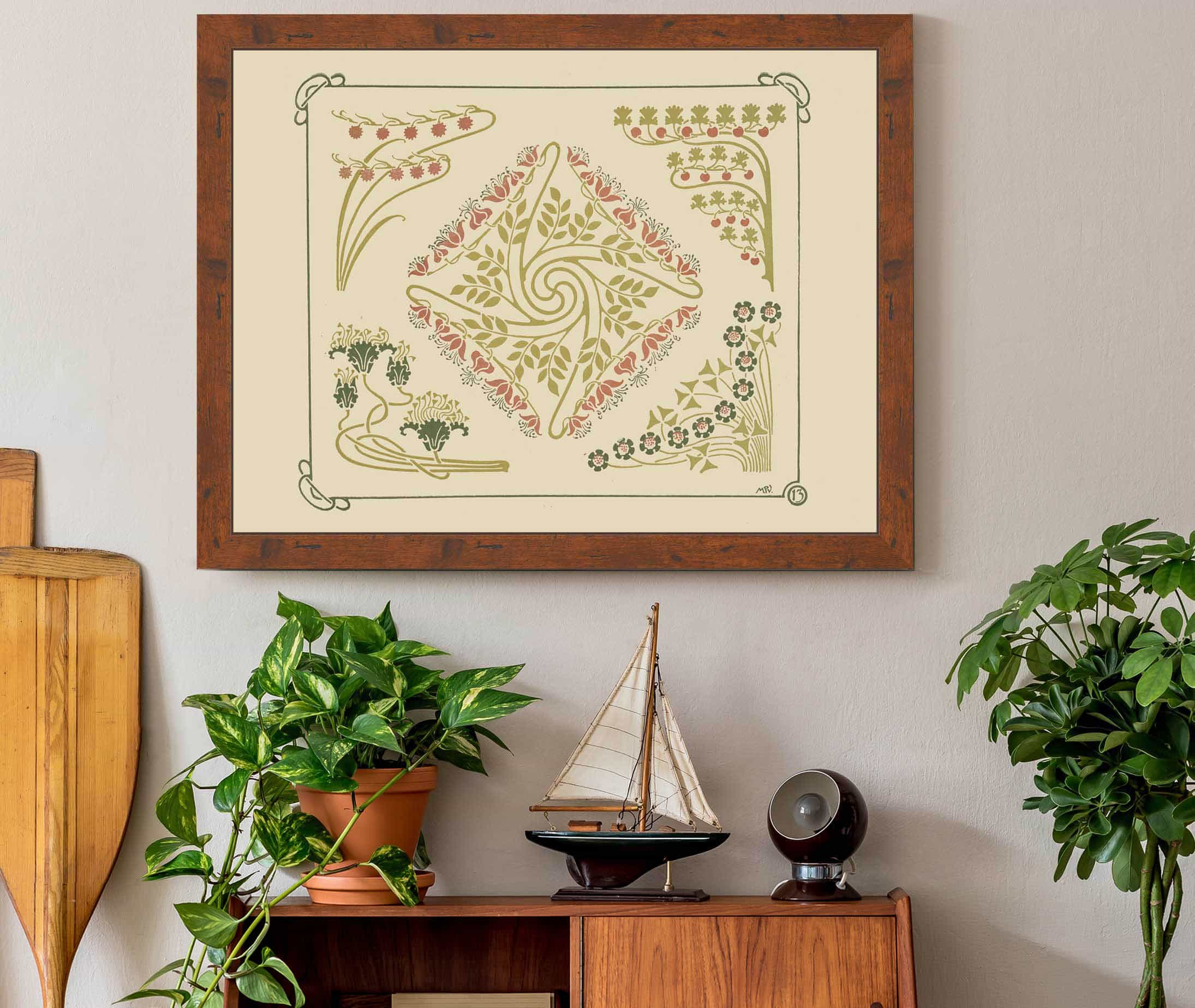 Abstract Design Based On Small Leaf Shapes by Maurice Pillard Verneuil - Image 3