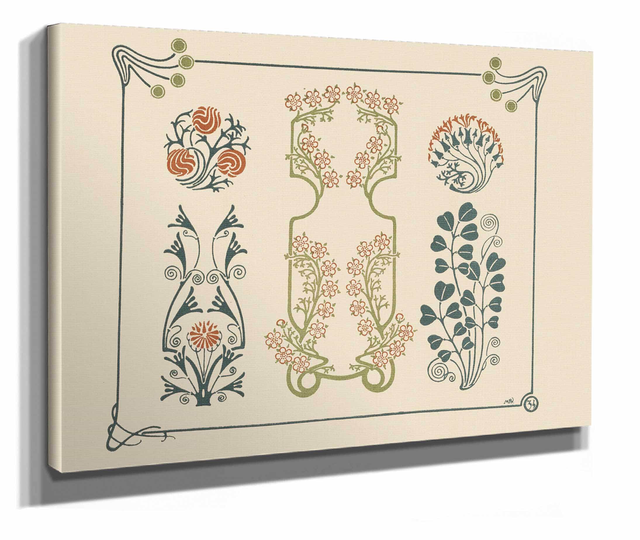 Abstract Design Based On Tiny Flowers And Leaves by Maurice Pillard Verneuil - Image 2