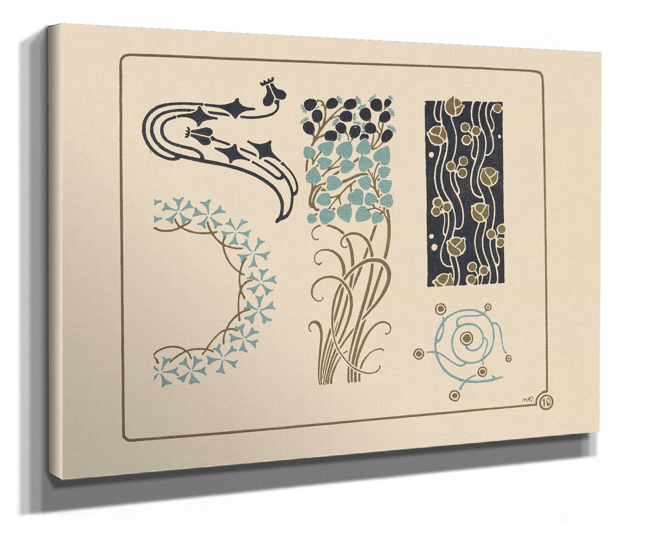 Abstract Design Based On Tiny Leaves On Stems by Maurice Pillard Verneuil - Image 2