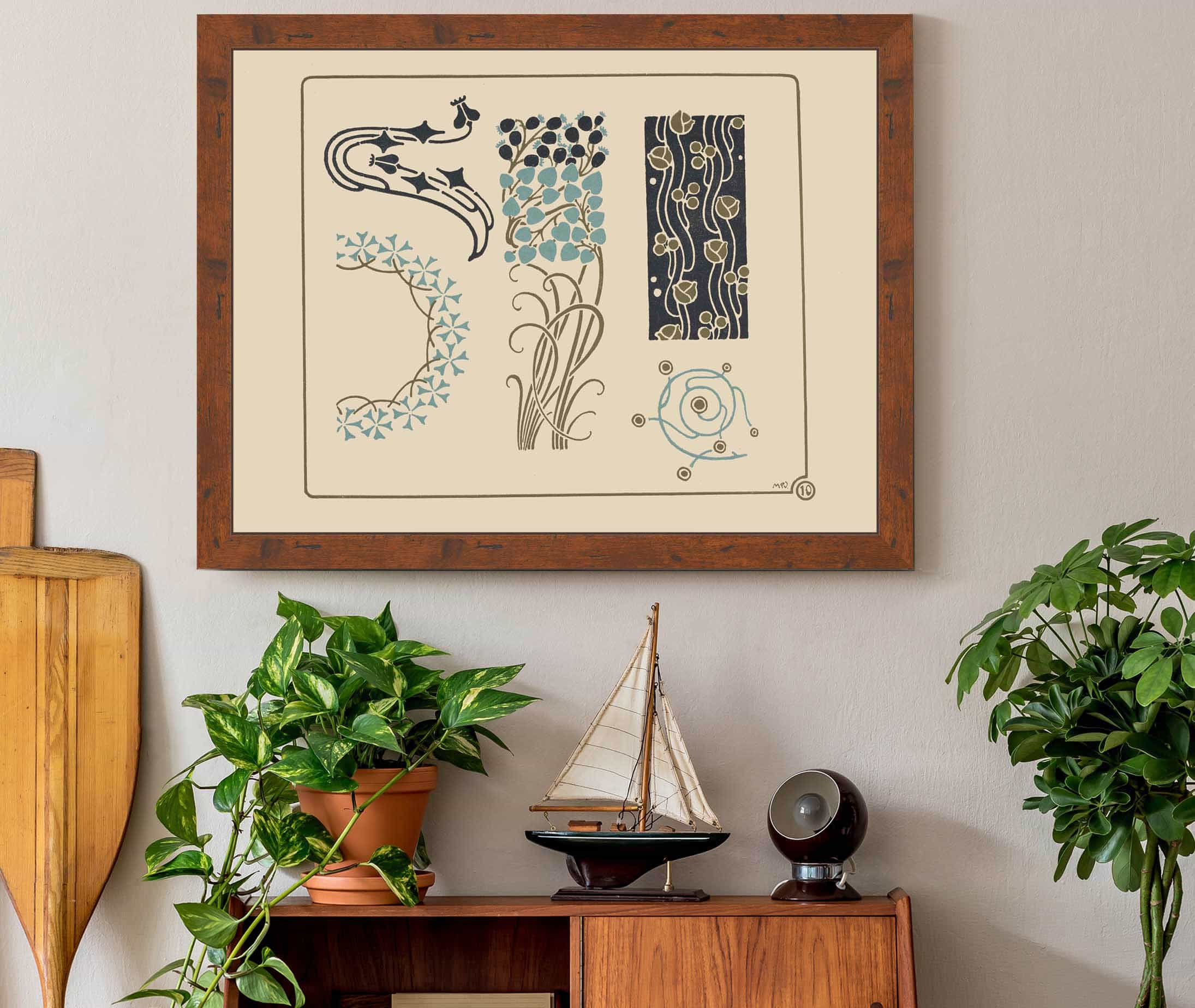 Abstract Design Based On Tiny Leaves On Stems by Maurice Pillard Verneuil - Image 3