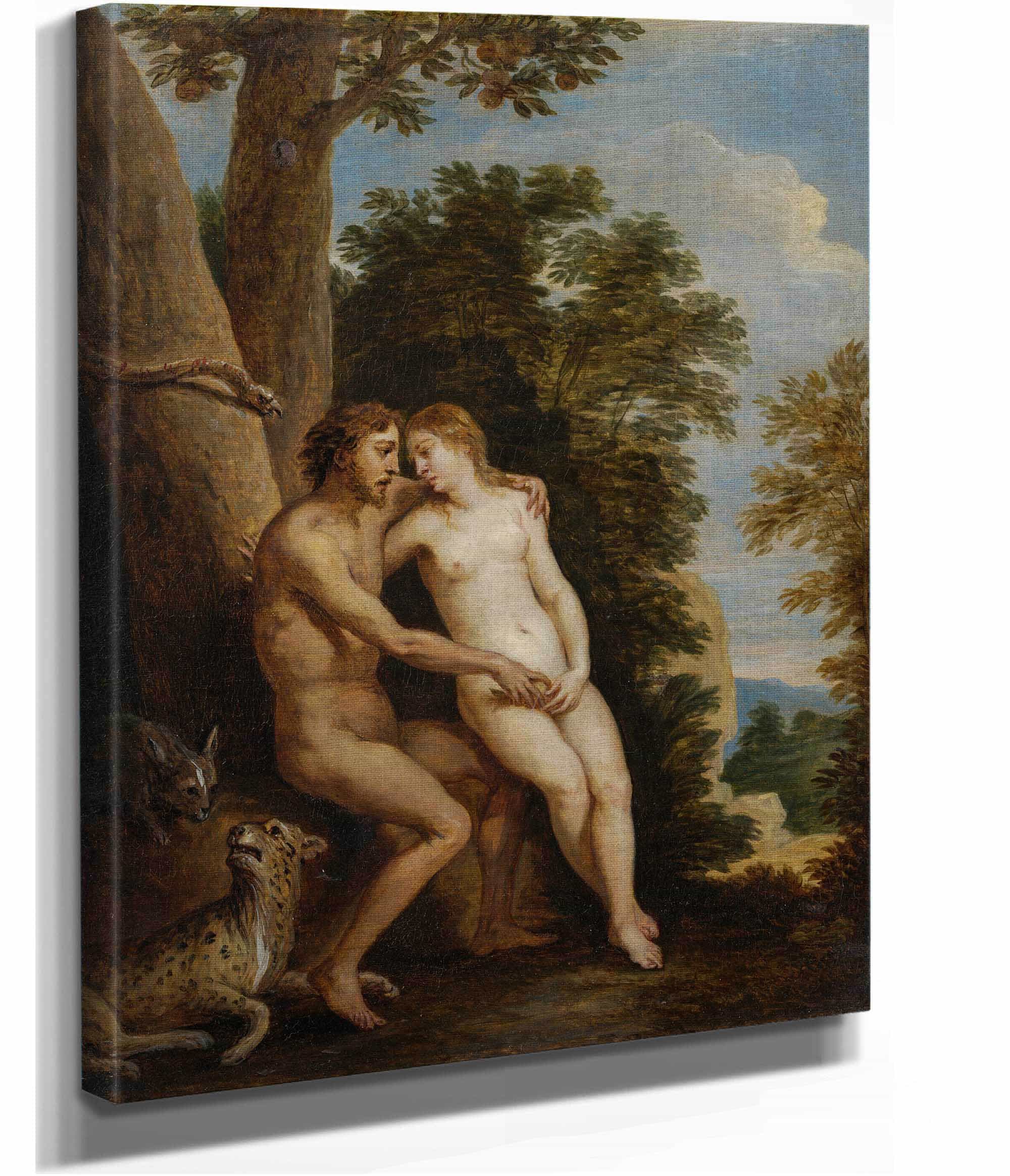 Adam And Eve In Paradise S by David Teniers The Younger - Image 2