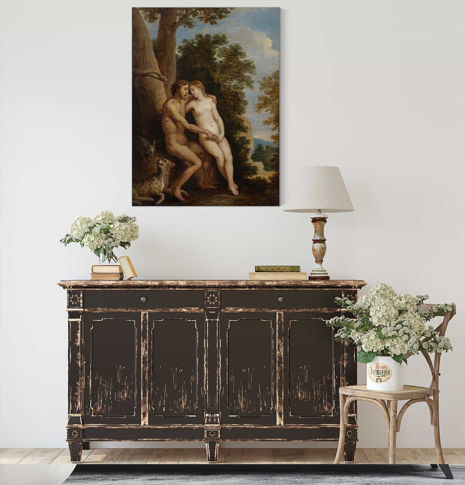 Adam And Eve In Paradise S by David Teniers The Younger - Image 4