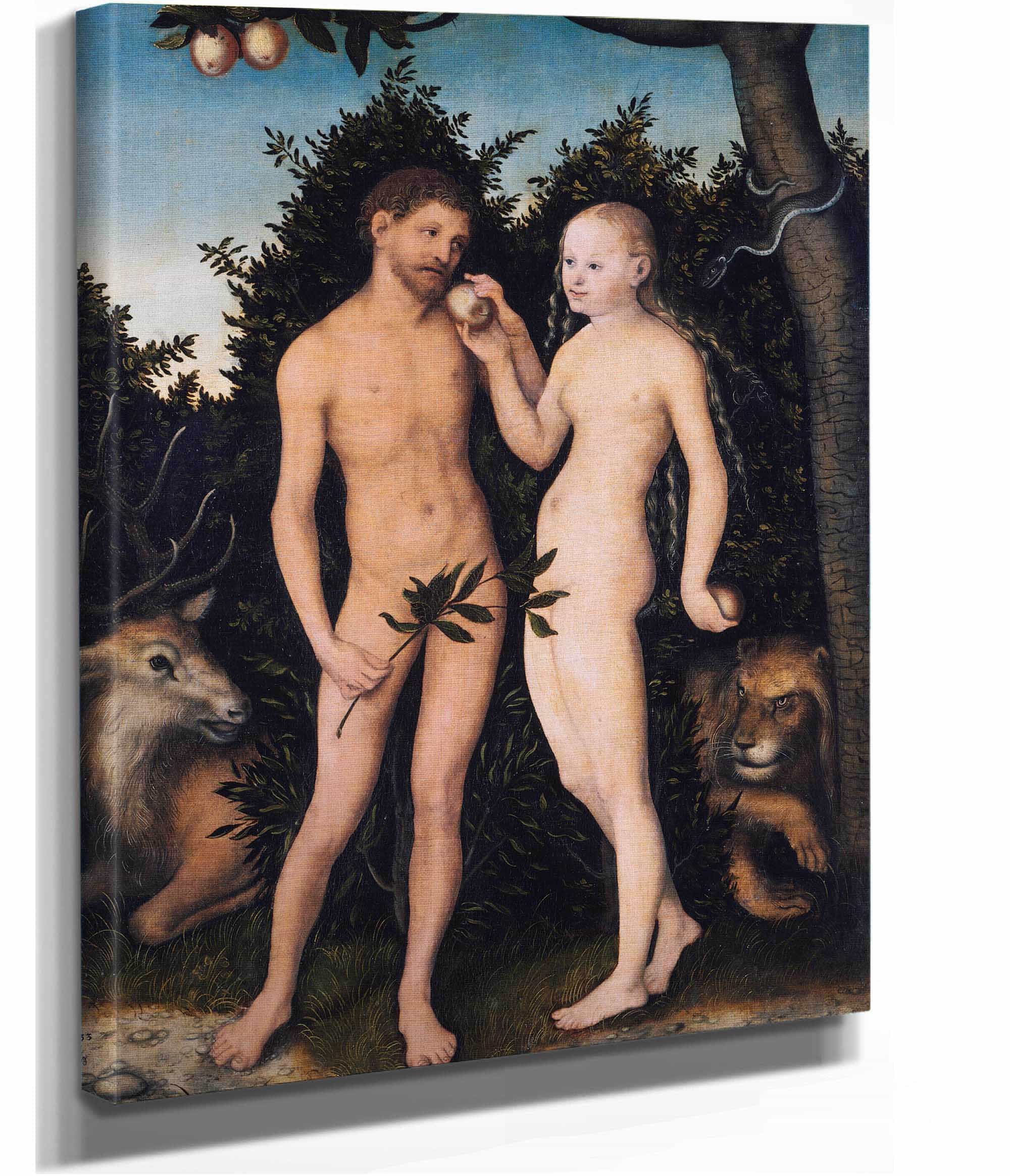 Adam And Eve In Paradise The Fall by Lucas Cranach The Elder - Image 2