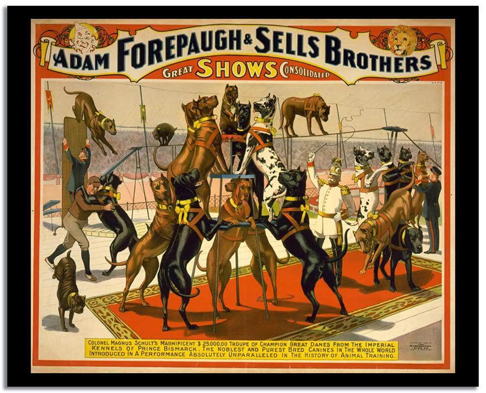Adam Forepauch & Sells Brothers Vintage Circus Posterb - Image 2
