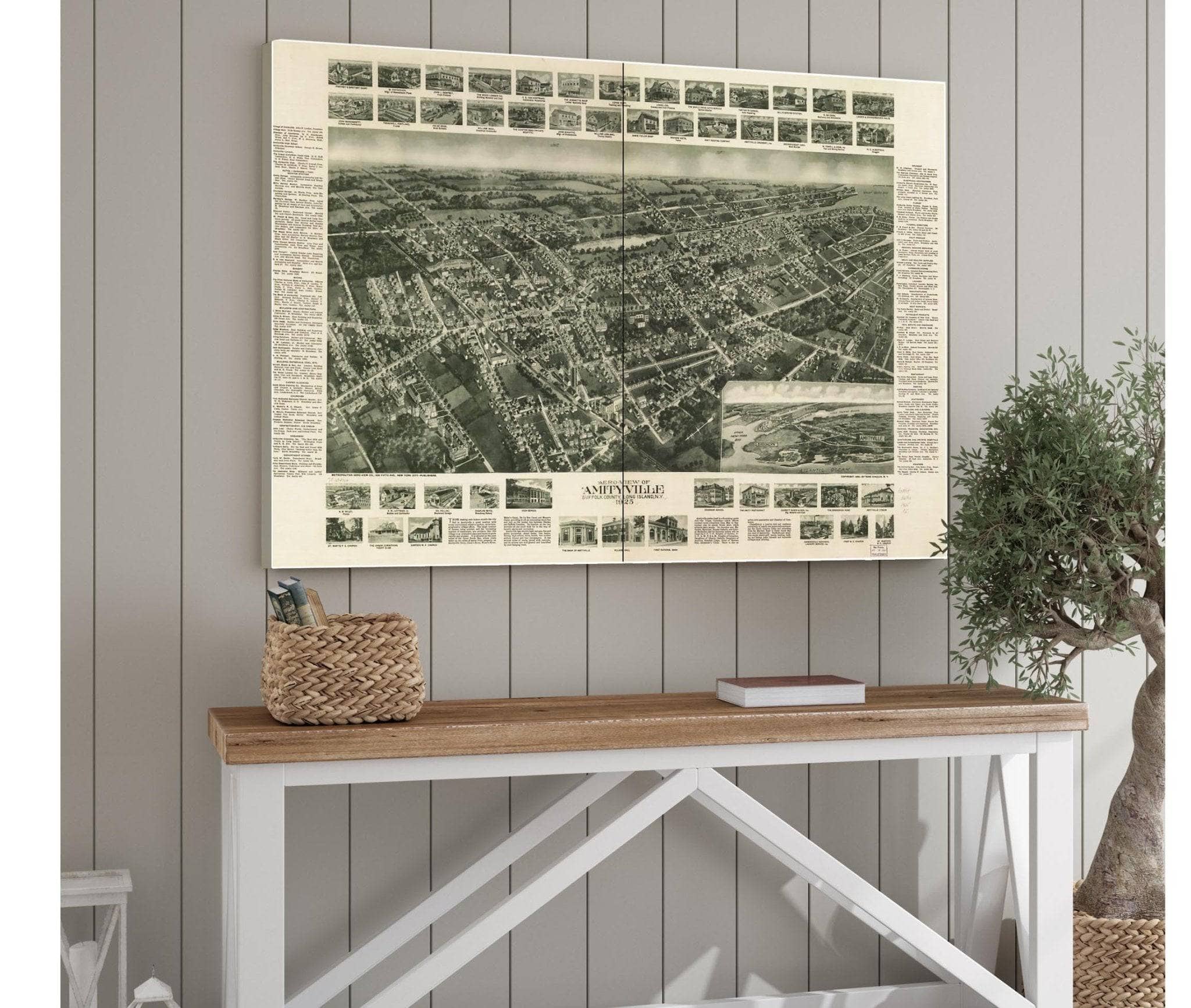 Aero View Of Amityville Suffolk County Long Island Ny 1925 State Of New York - Image 6