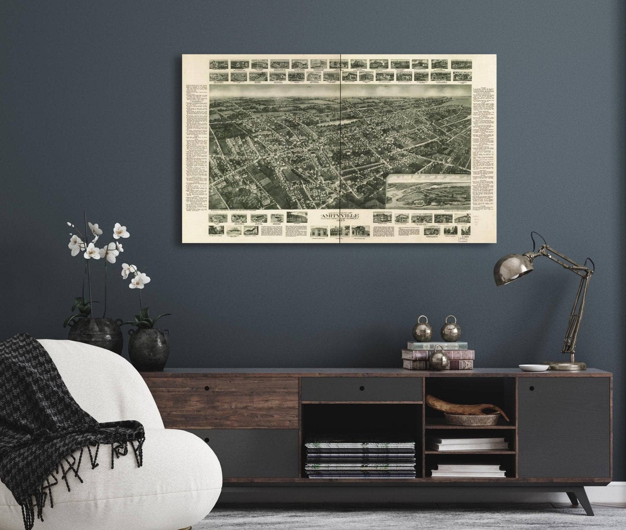 Aero View Of Amityville Suffolk County Long Island Ny 1925 State Of New York - Image 7