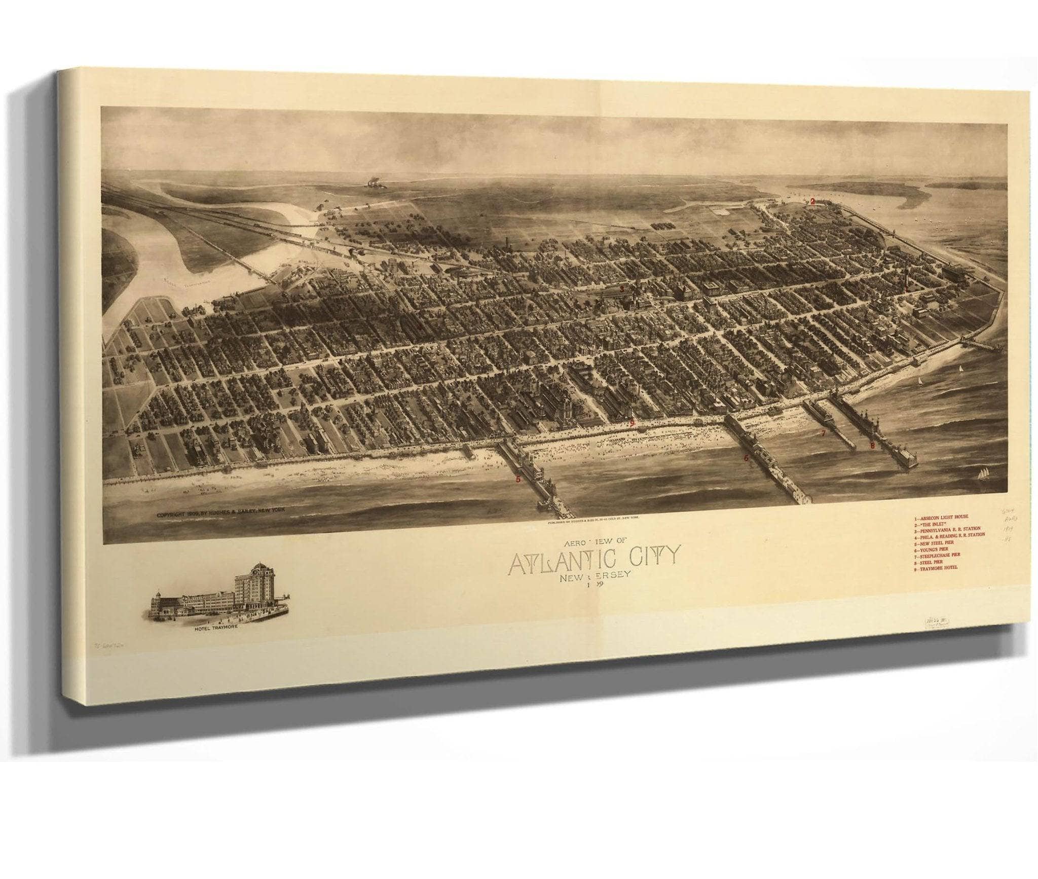 Aero View Of Atlantic City New Jersey 1909 State Of New Jersey